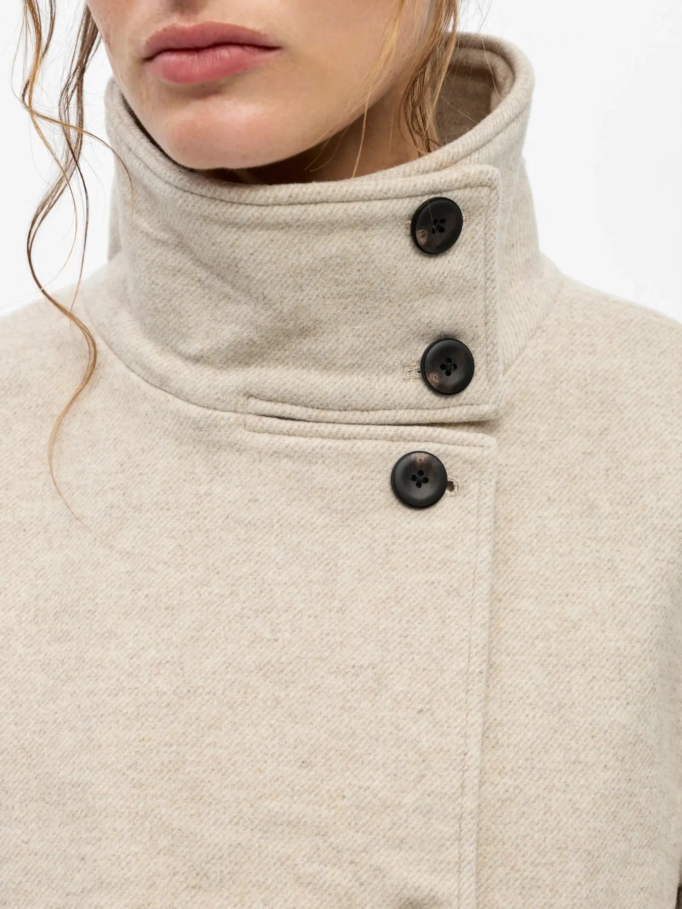 RIKI SHORT JACKET - Birch Melange