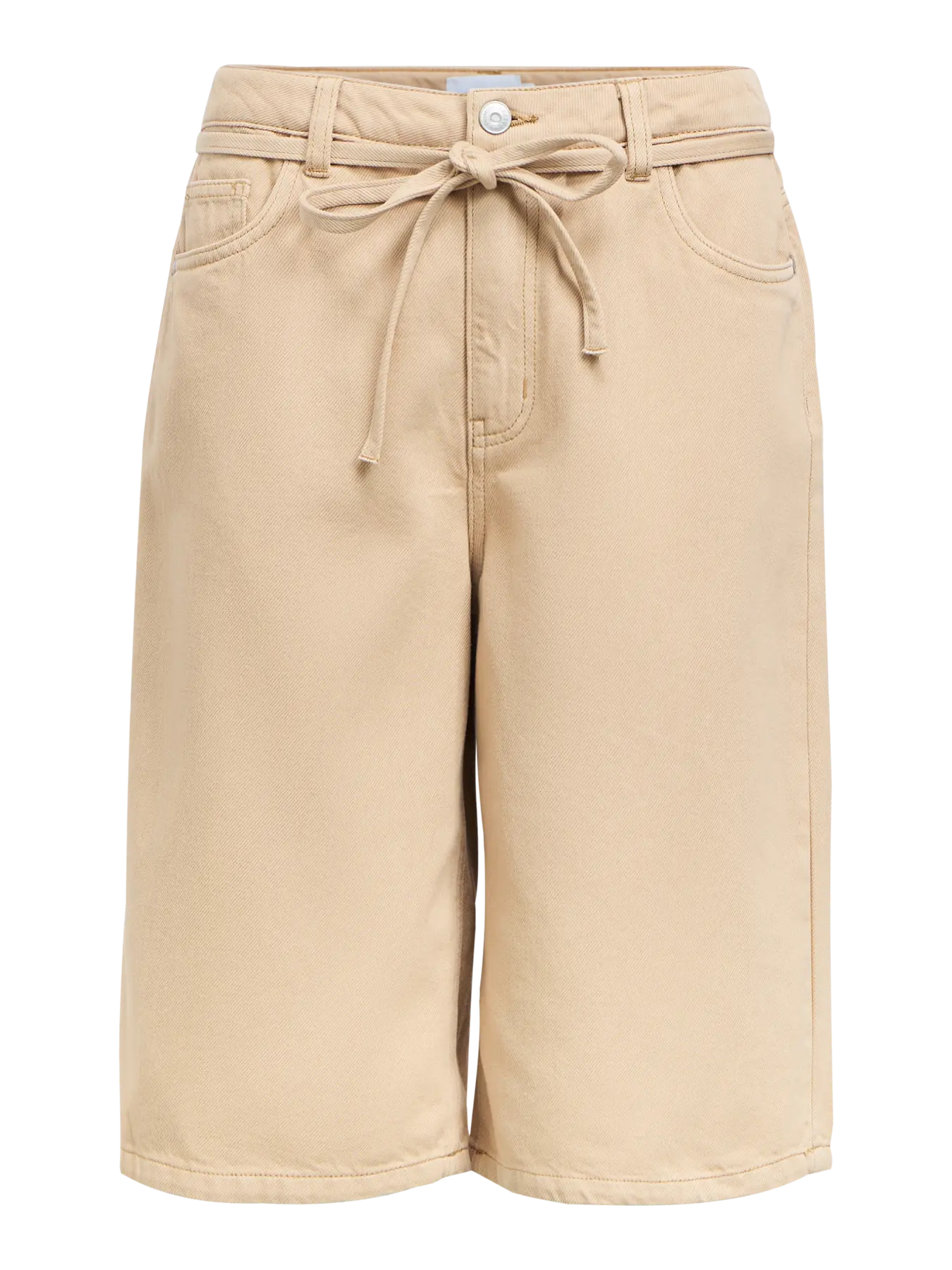 ROSIE DENIM LONG SHORTS - Humus