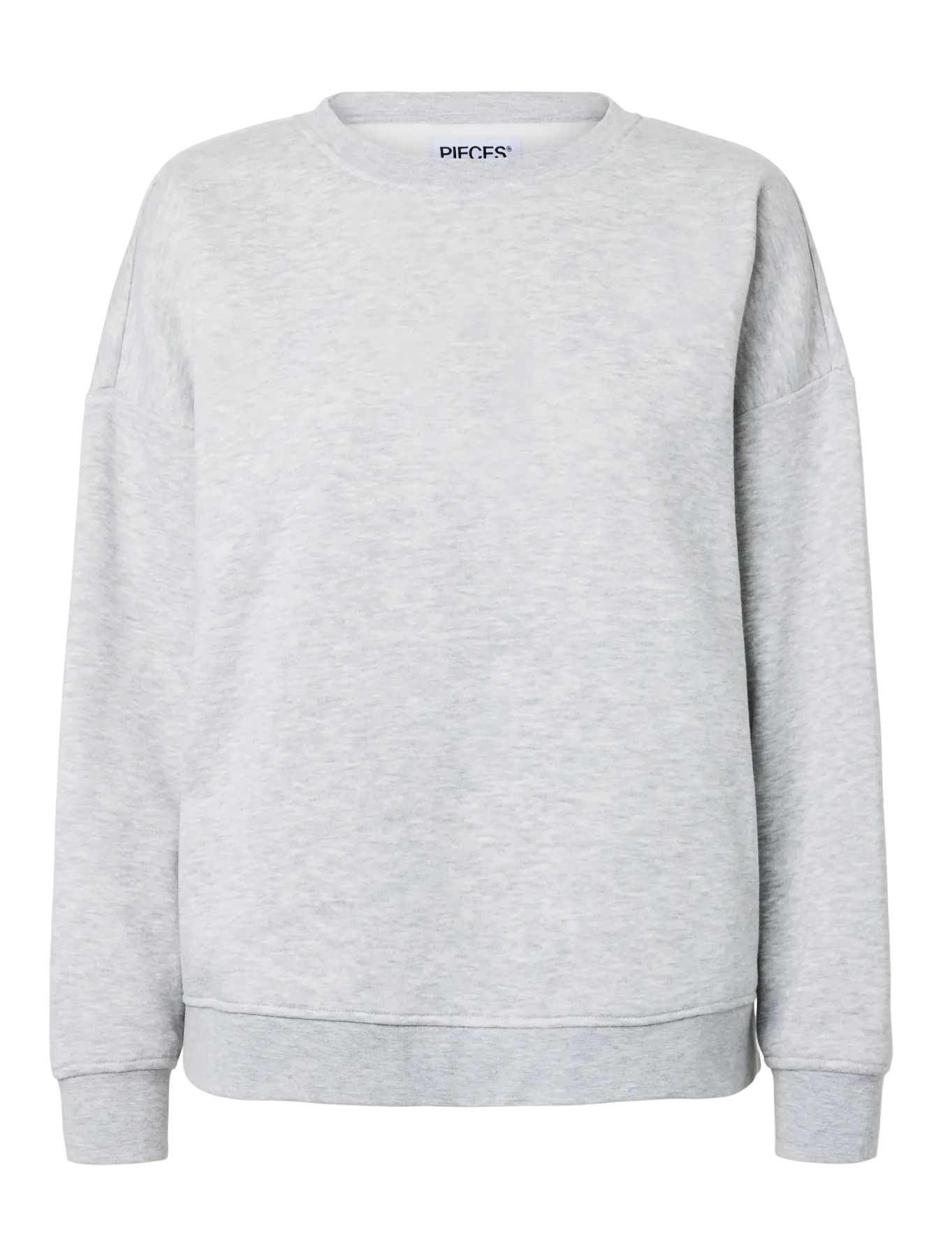 CHILLI LS LOOSE FIT SWEAT TOP - Light Grey Melange
