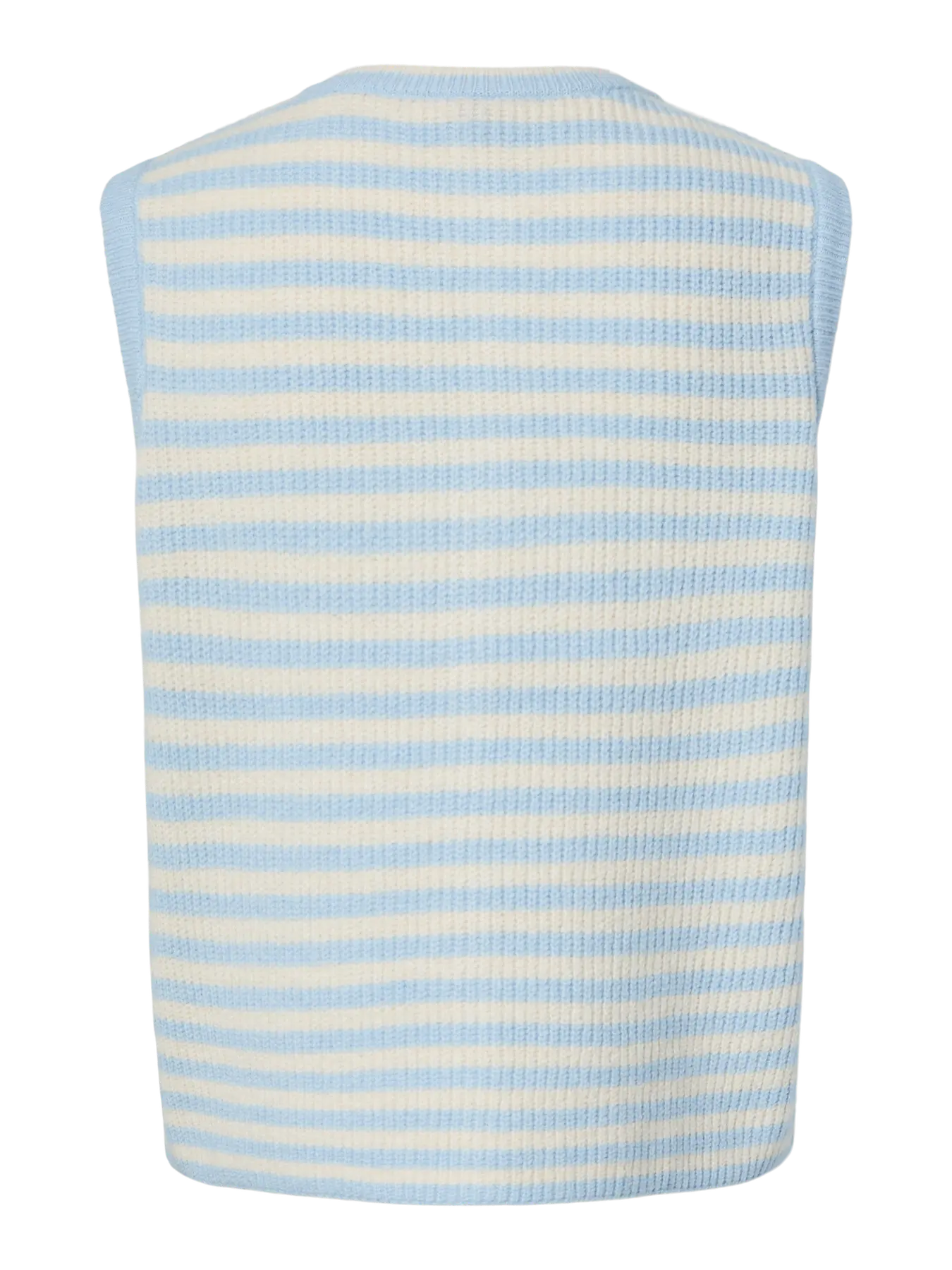MALOU SL O-HALS STRIPE CARDIGAN - Cashmere Blue Birch