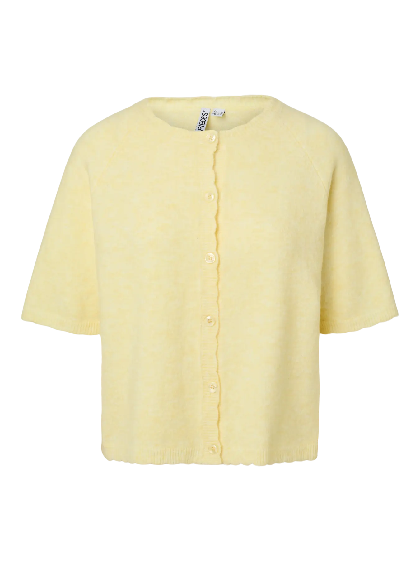 RATH SS O-NECK KNIT CARDIGAN - French Vanilla