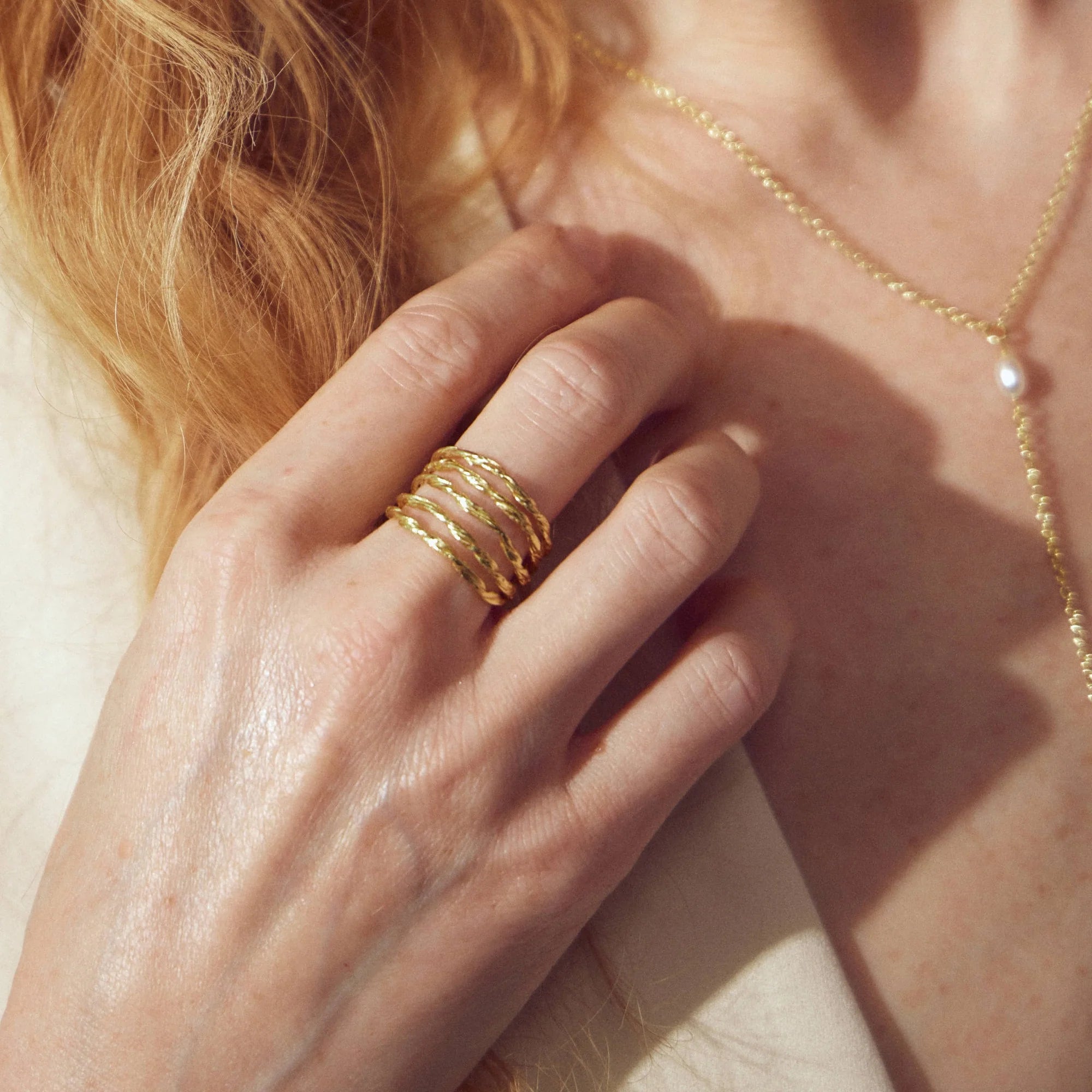 Willow Bred Ring - 24K Guldbelagt