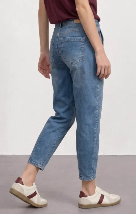 Karlie Barrel High Waist - Äkta ljusblå