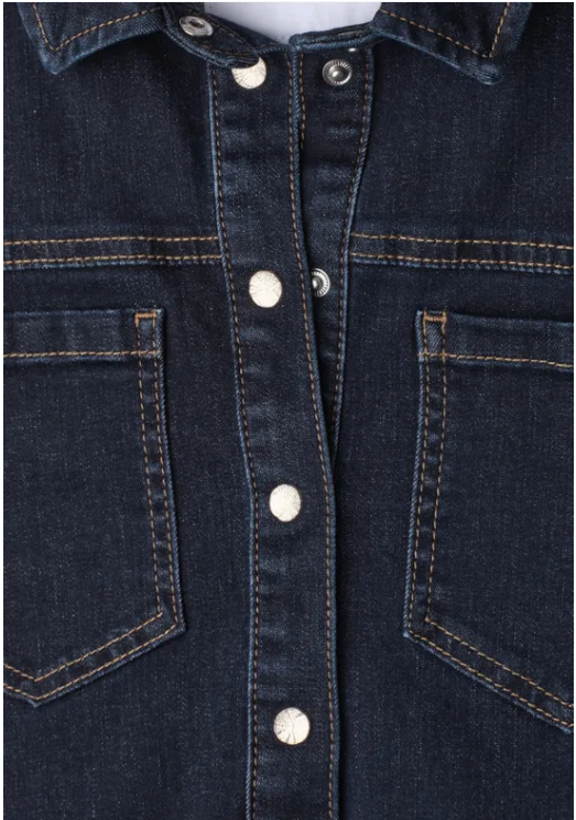 Denim Skjorte Kjole - Rinse Soft Washed