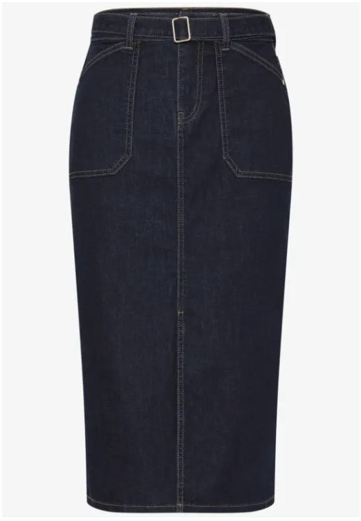 High Waist Skirt - Rinse soft Washed