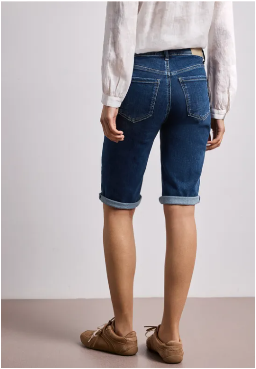 Jane MW Bermuda - Dark Blue Denim