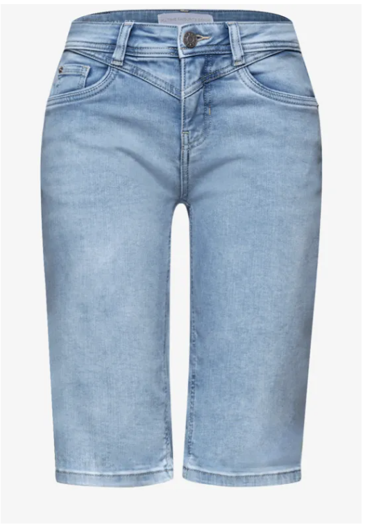 Jane MW Bermuda - Light Blue Denim