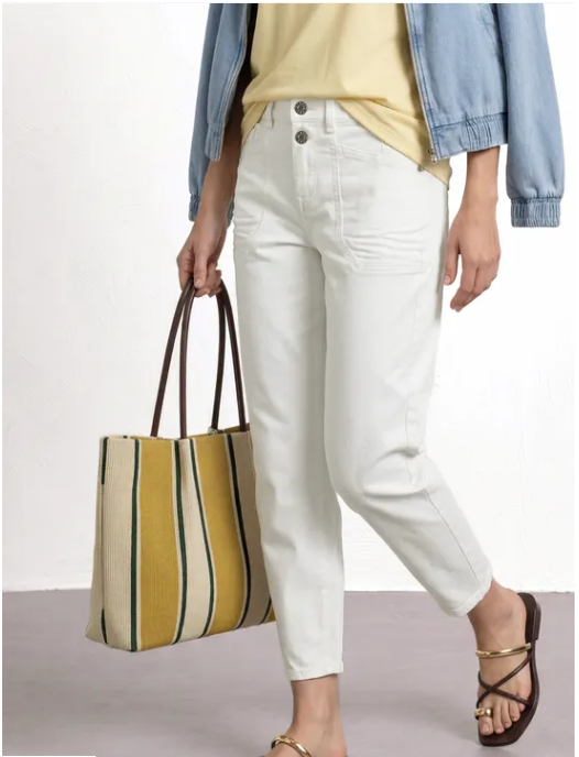 Karlie Barrel High Waist - Äkta ljusblå