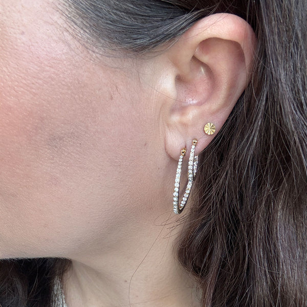 Tara Hoops 21mm - 18 karat guldpläterade