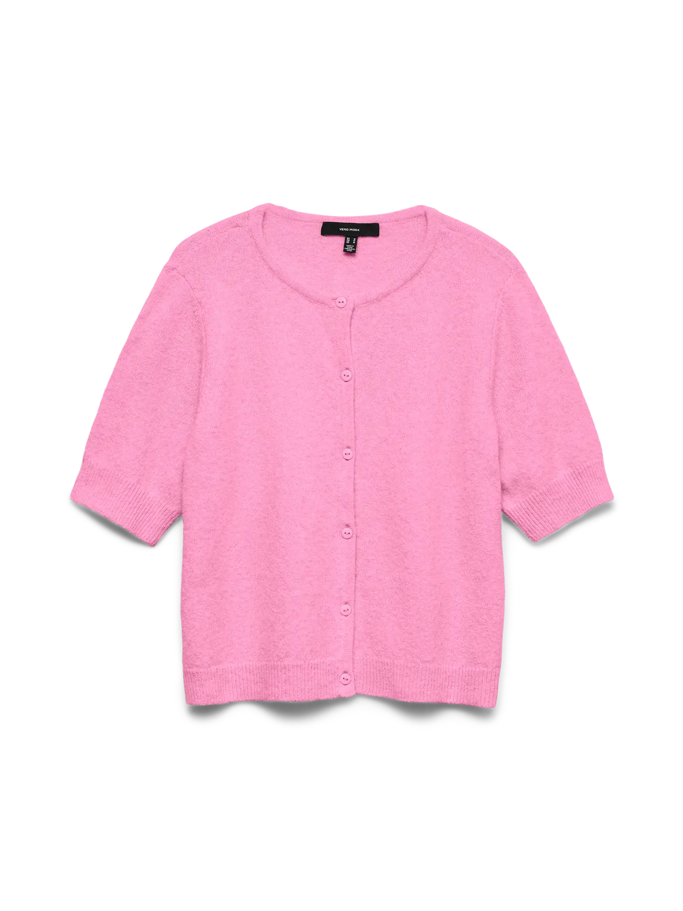 DOFFY 2/4 O-HALS KNAPP KOFTA - Bonbon MELANGE