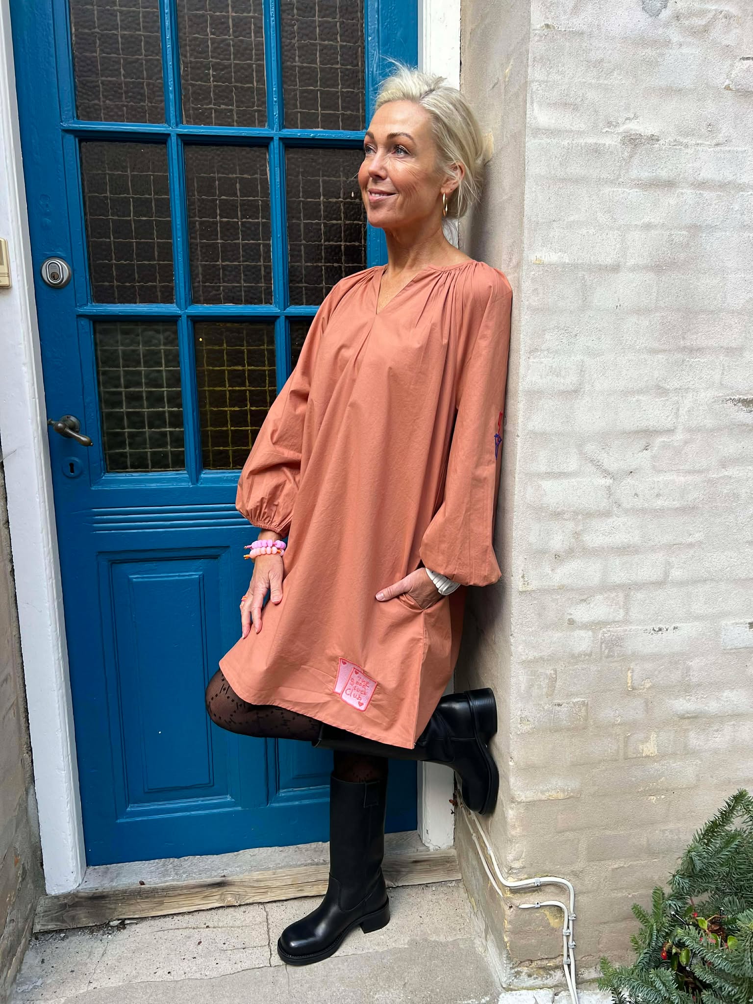 The Champagne Tunic Dress - Amber Brown