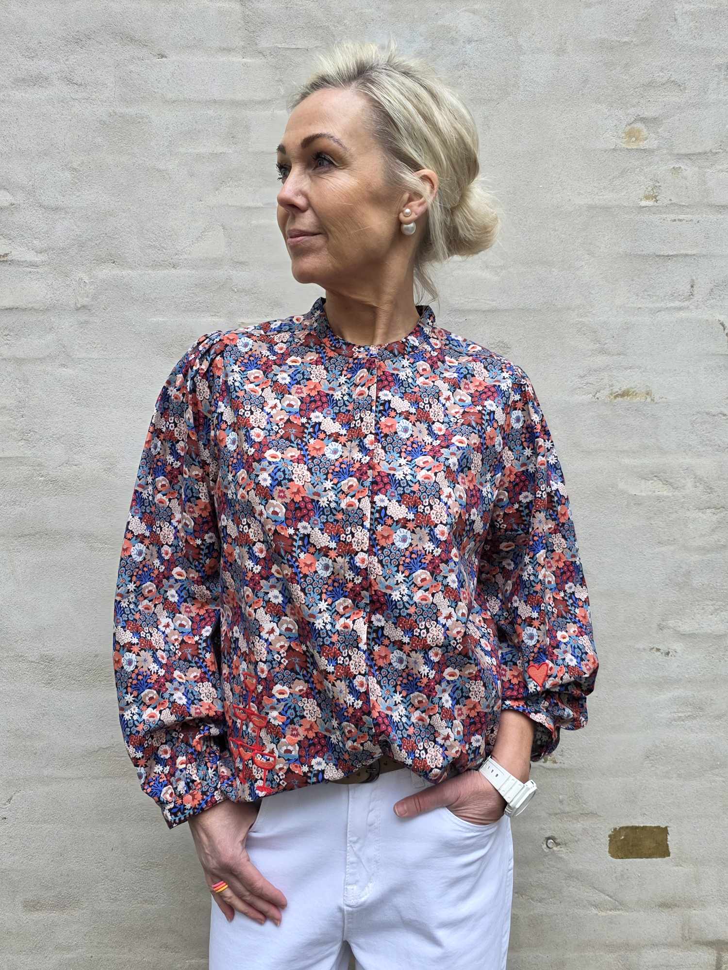 Champagne långklänning - marinblå