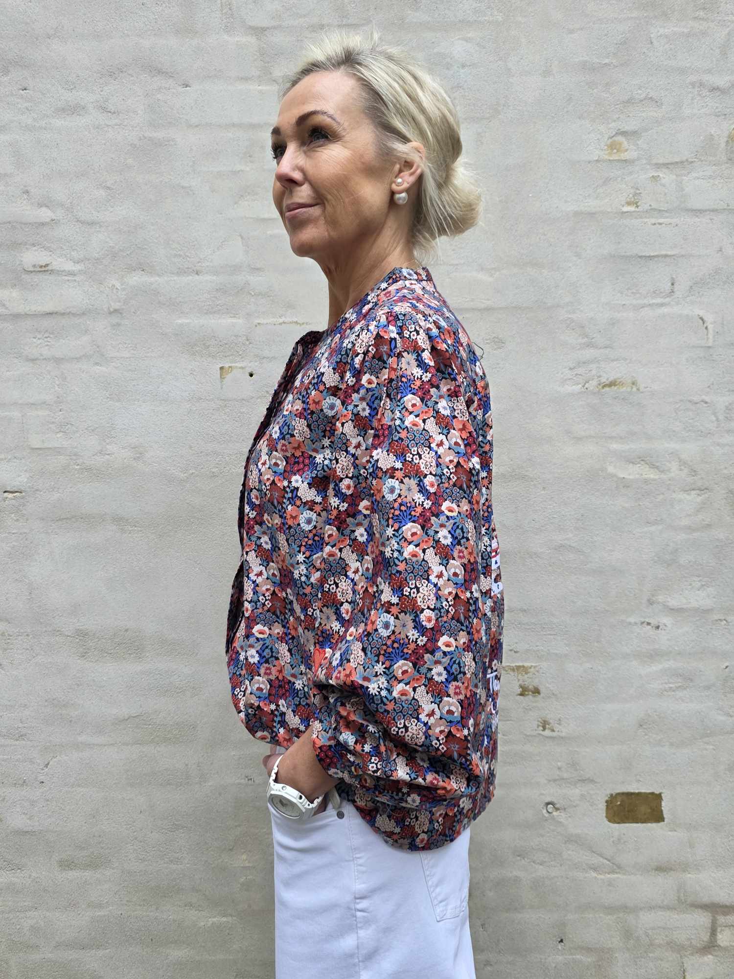 Champagne långklänning - marinblå