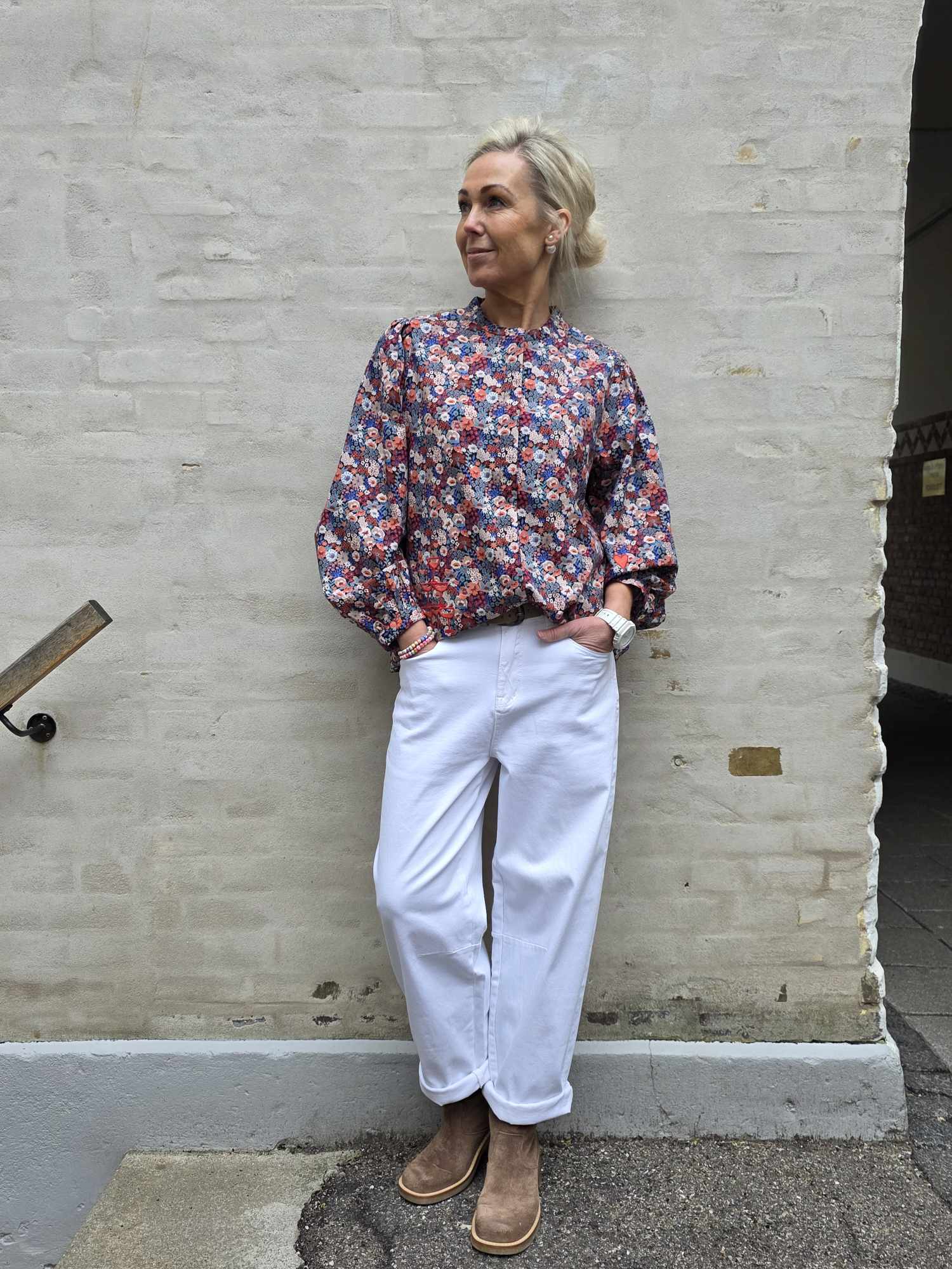 Champagne långklänning - marinblå