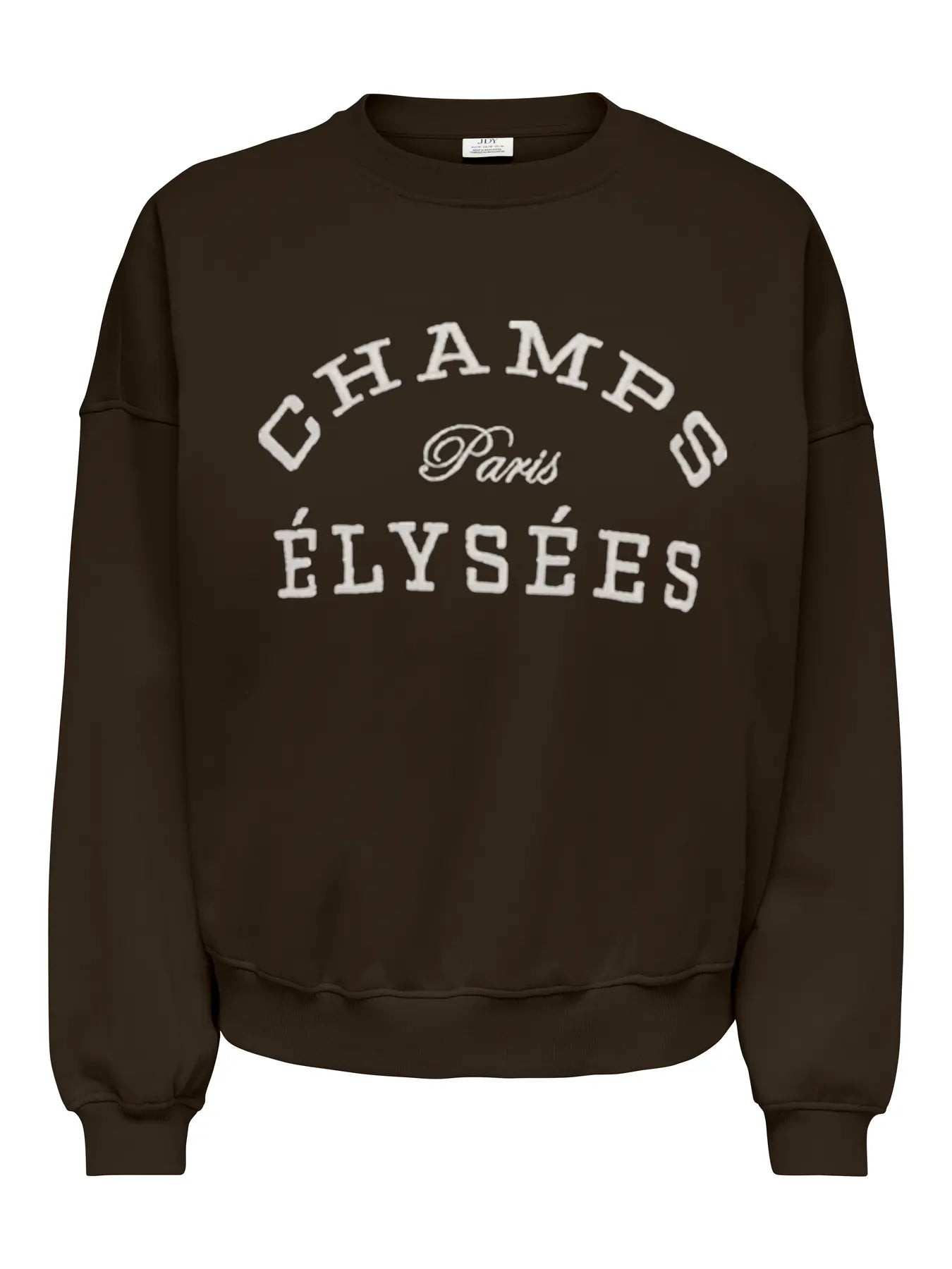 MESA L/S O-NK EMB SWEAT - Ganache CHAMPS ELUSEES EMB