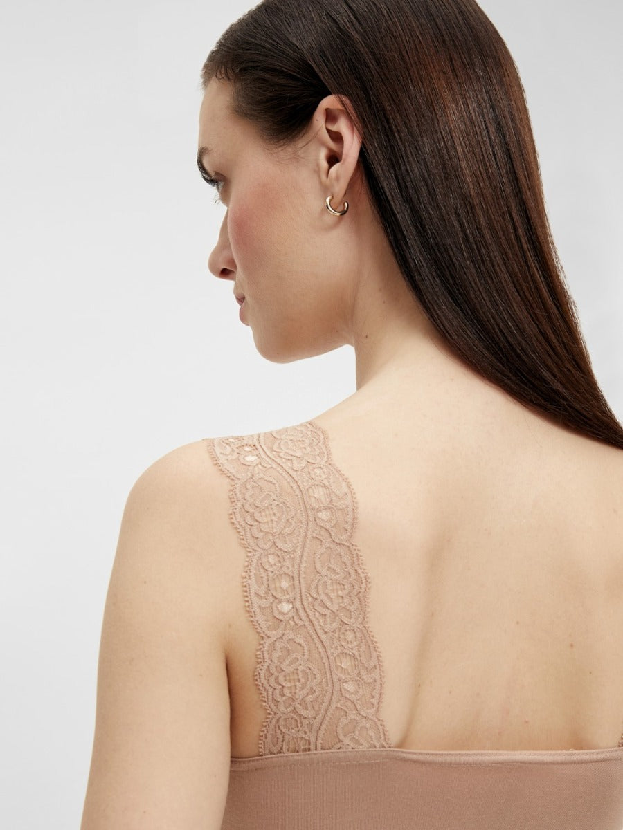 Barbera spets Topp - Taupe