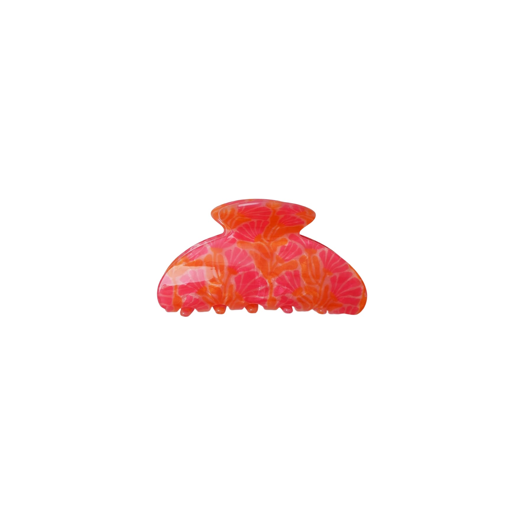 CORALIE hårklo - Rosa Orange Blomma