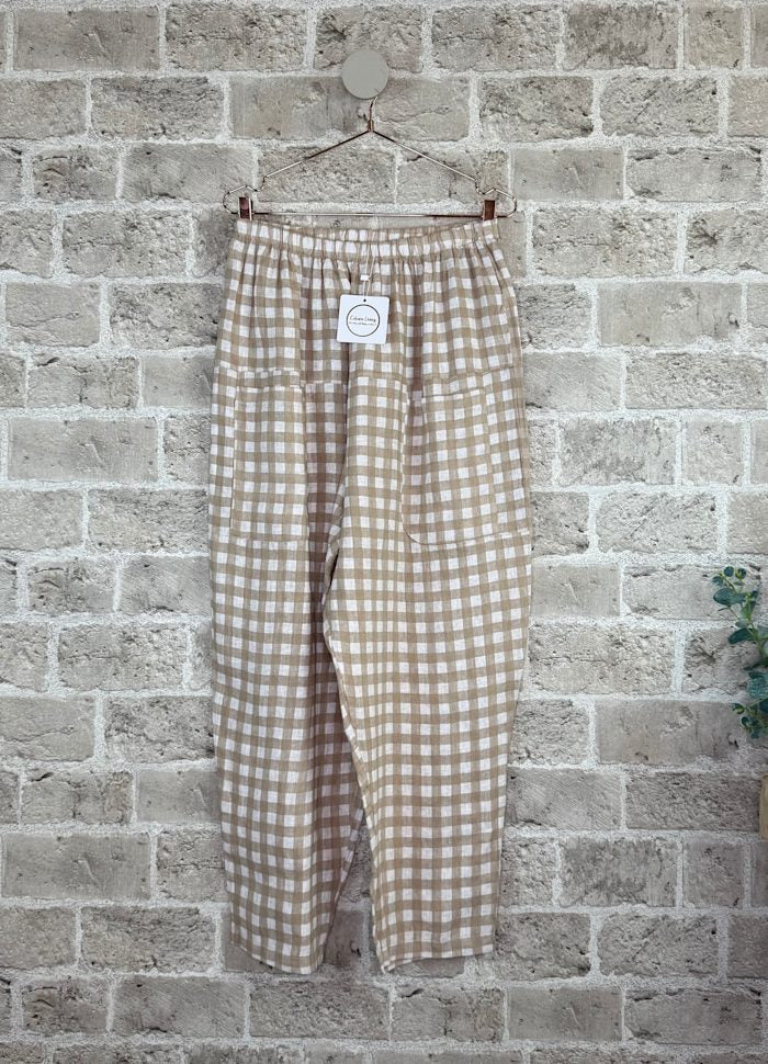 Eisa Linen Pants - Duna Check