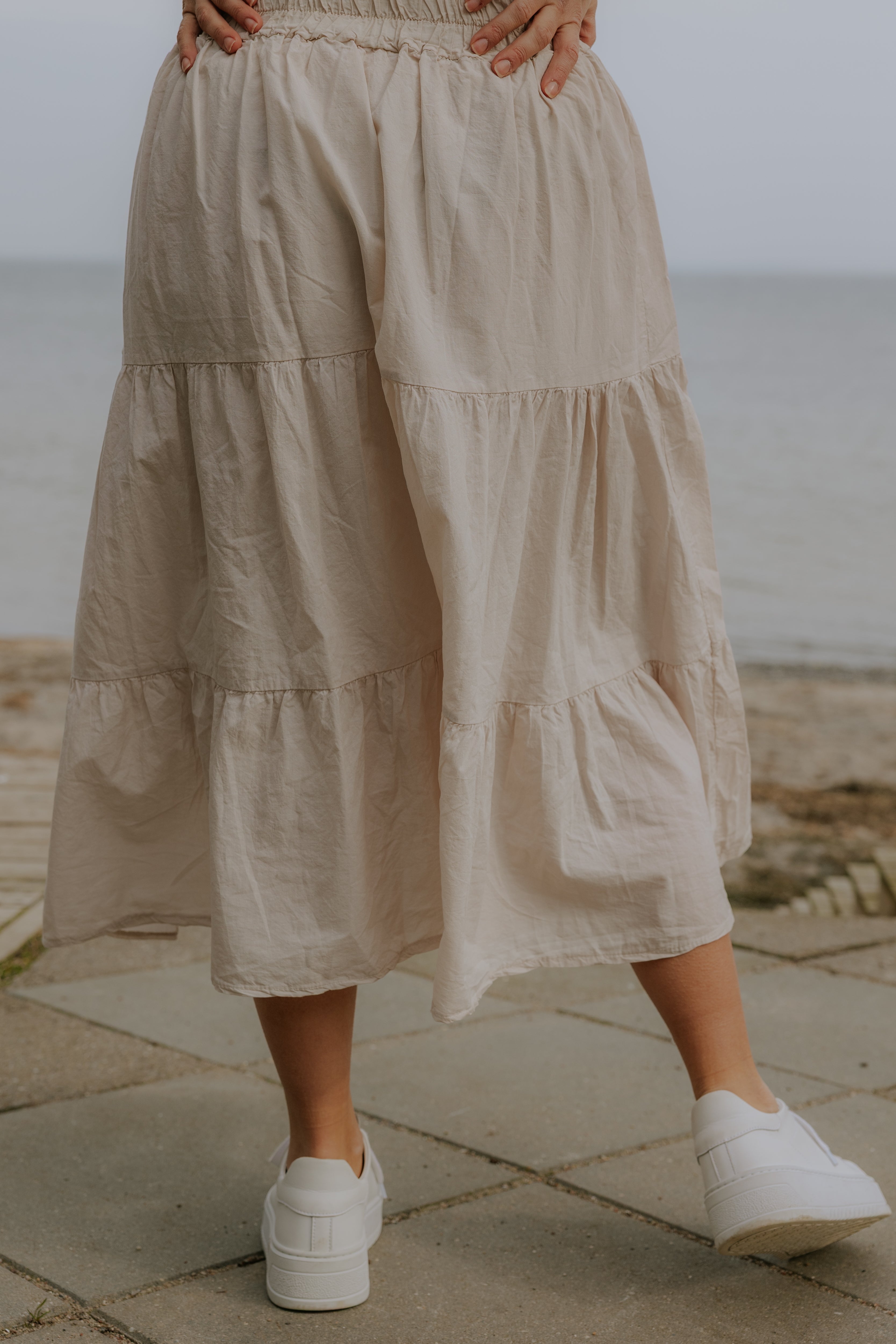 FÖRORDER-Summer Vibe Kjol - Beige