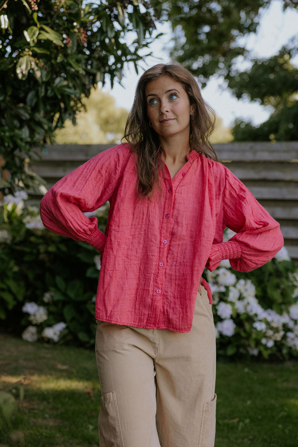 Nelly Shirt - Flame Red