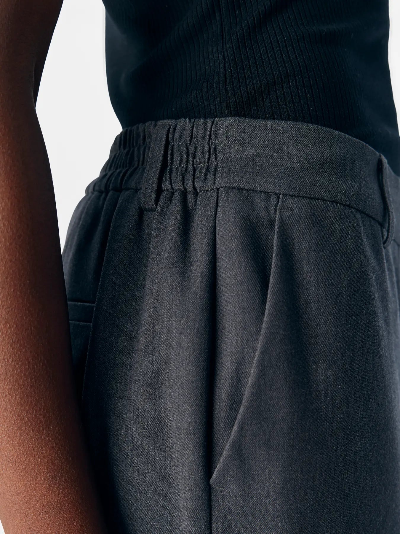 Lisa Straight Pant - Medium Grey Melange