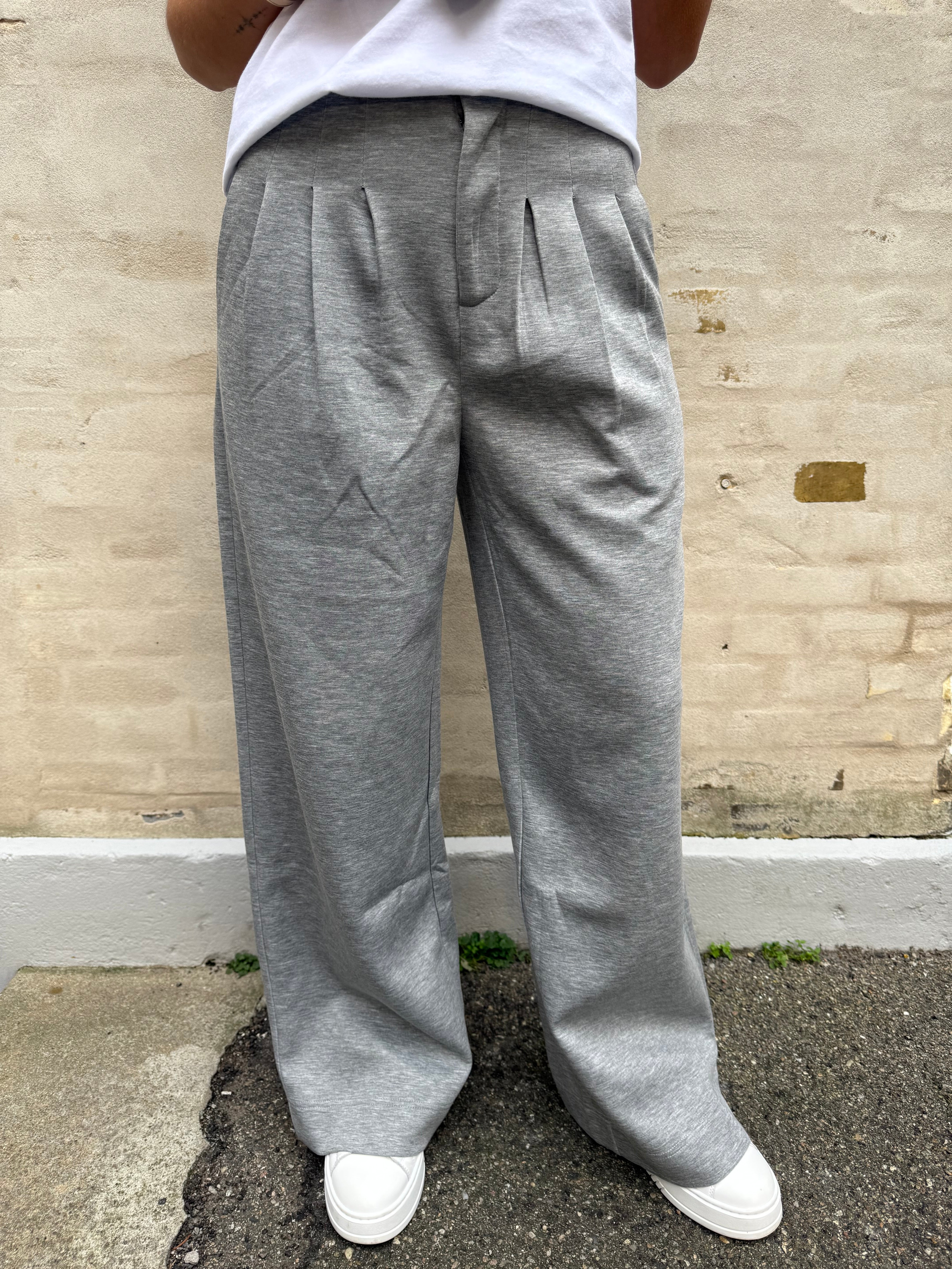 LanceCC Pleat Sweatpants - Gråmelerad