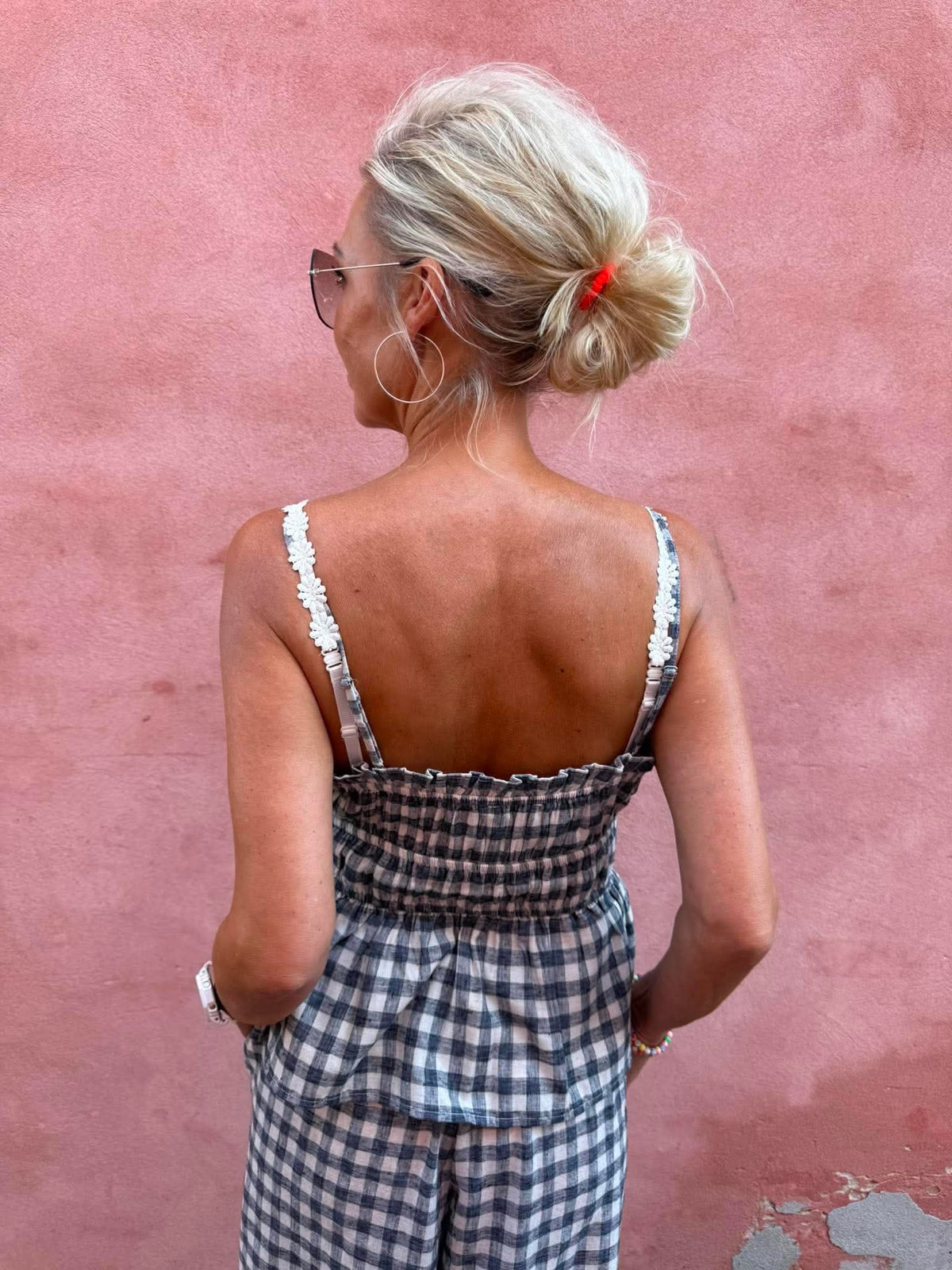 Seylor Check Top - Black