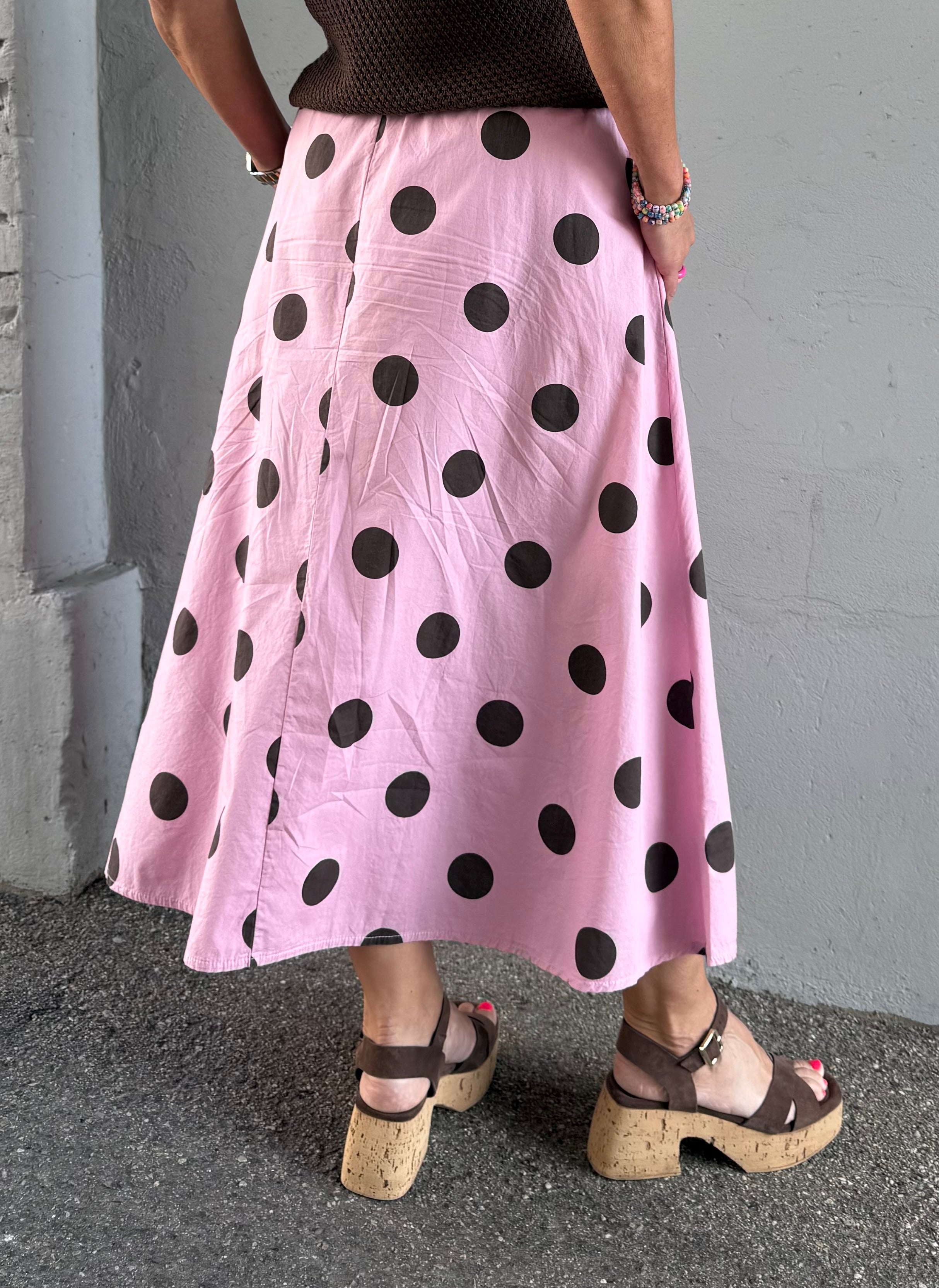 ABBIE Kjol - Black Dot