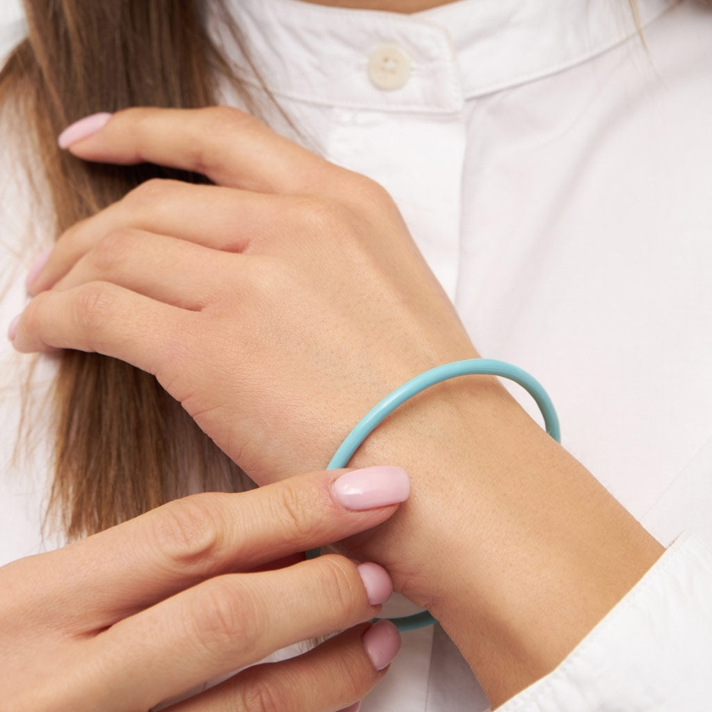 Färg armband armband ljusblå