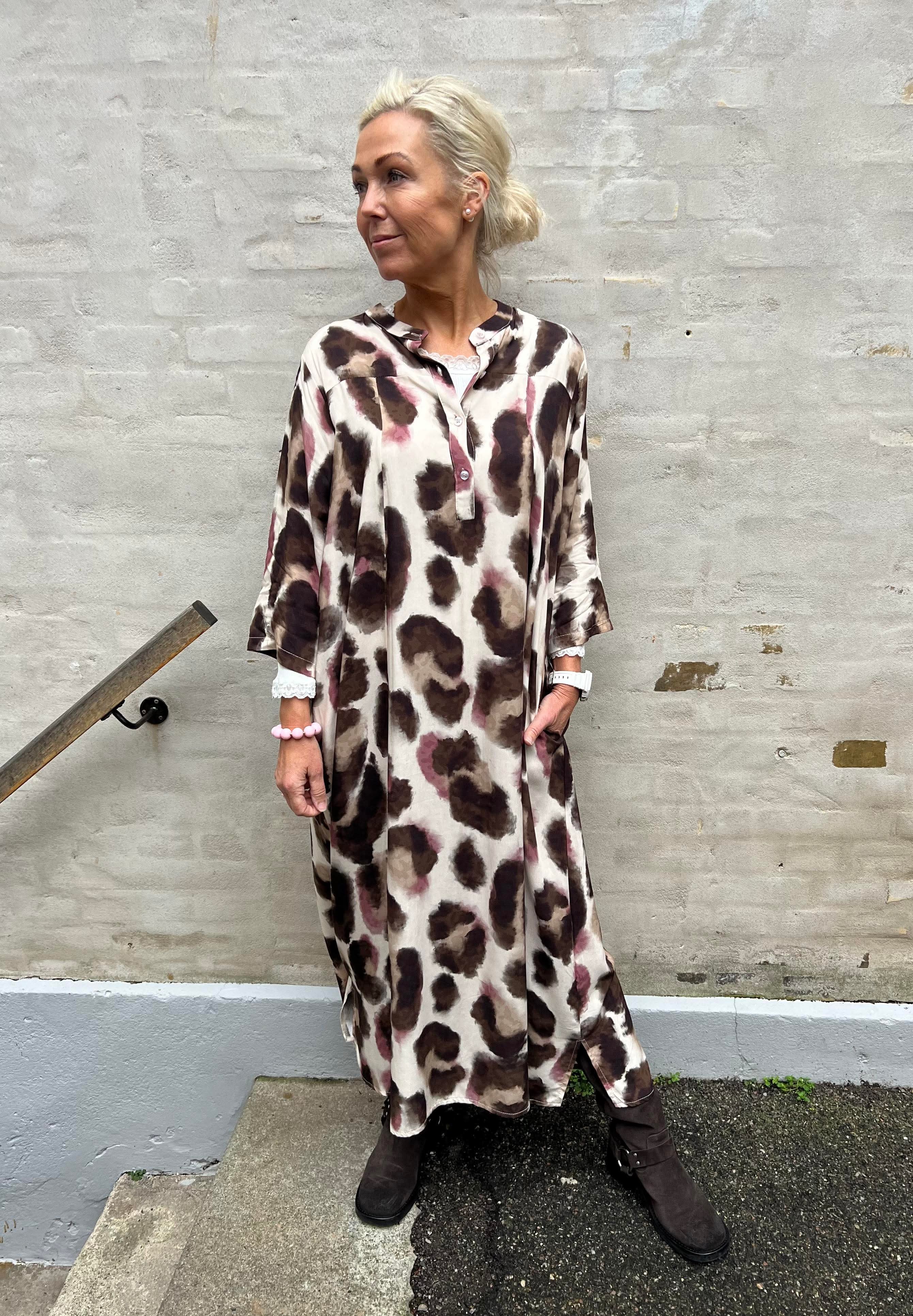 KENNA skjortklänning - Brown Rose