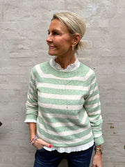 DOFFY O-HALS BLUS - Mistel/björk