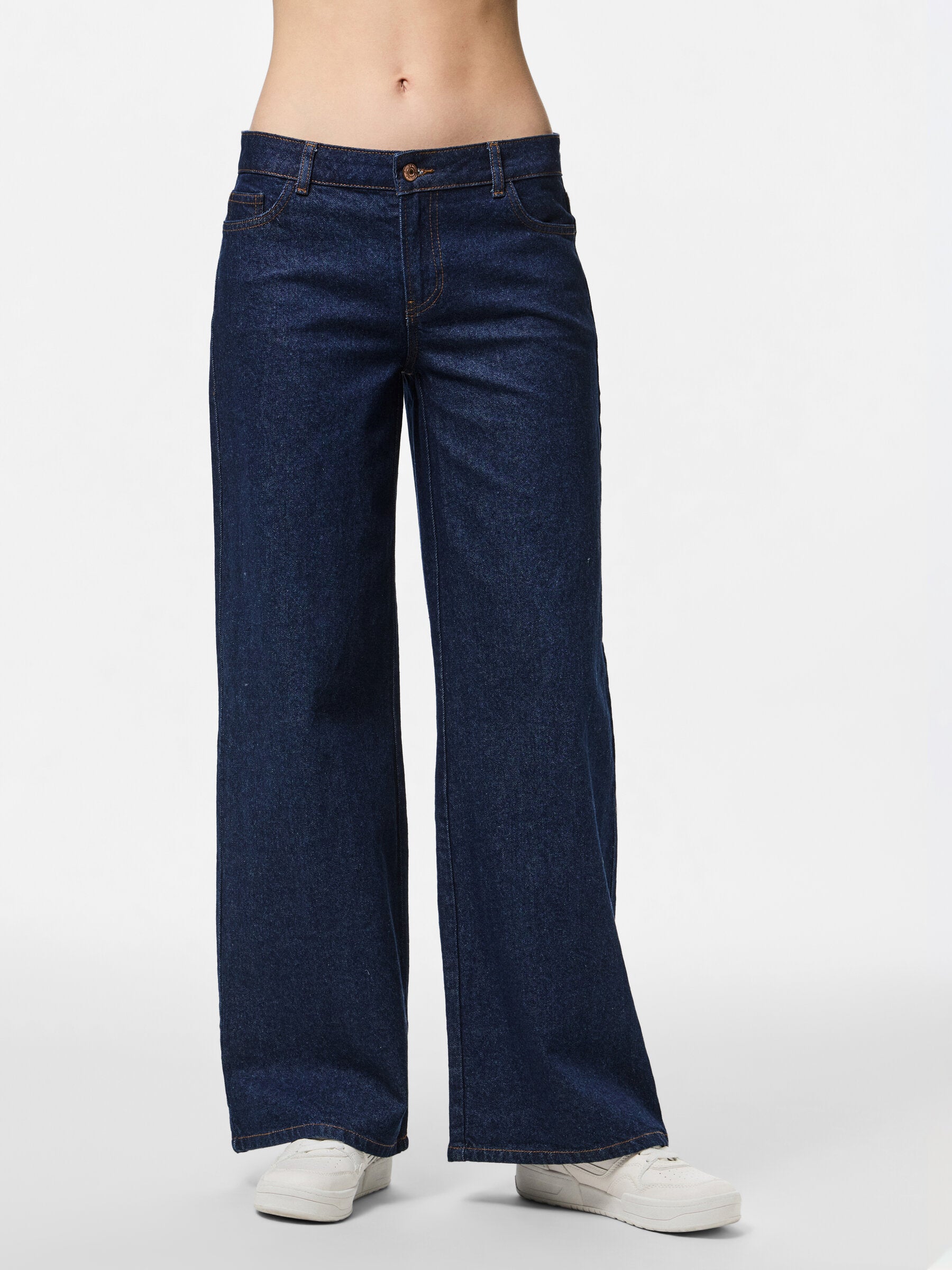 Selma vida jeans med låg midja - Dark Blue Denim Rinse