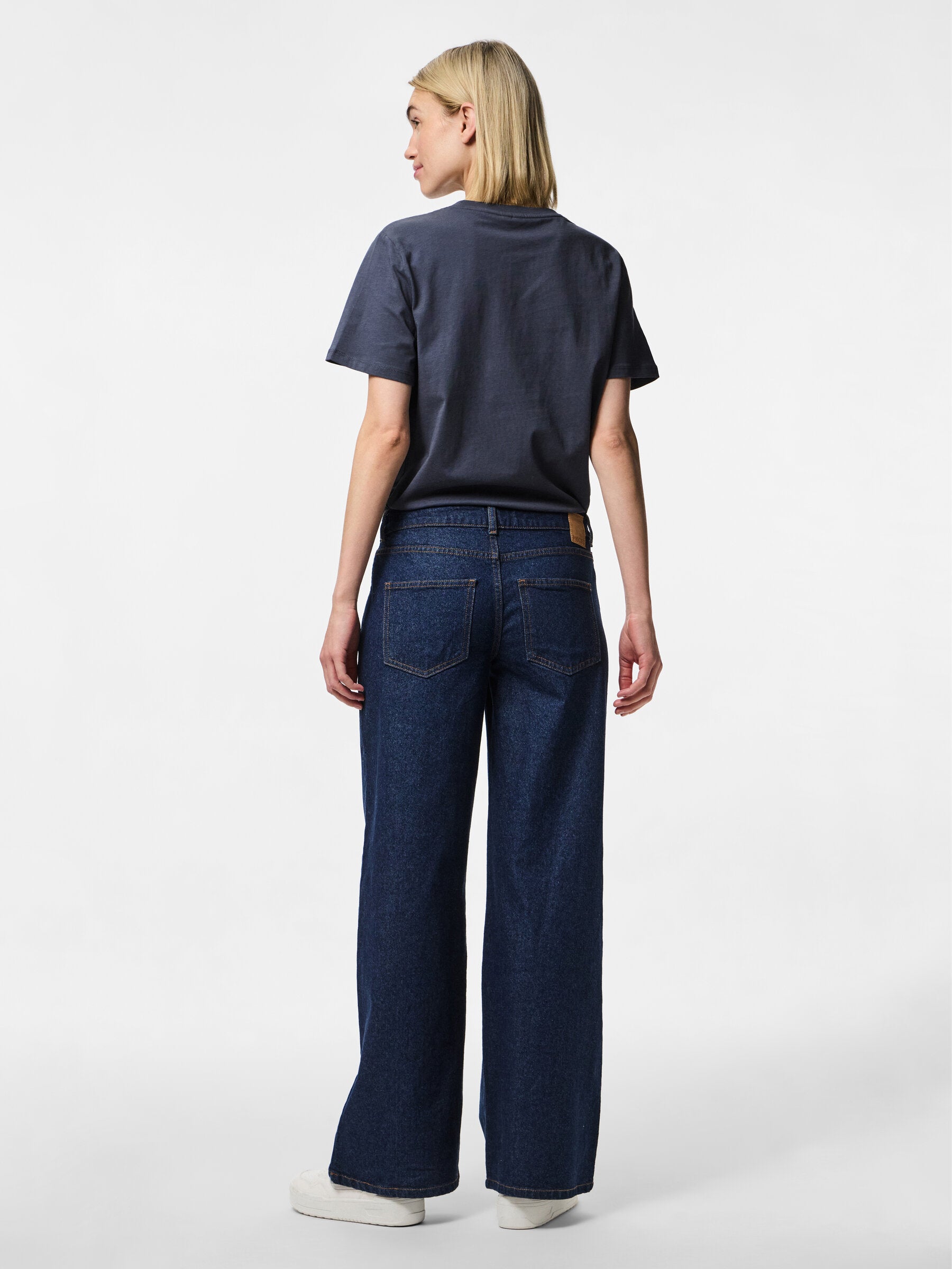 Selma vida jeans med låg midja - Dark Blue Denim Rinse