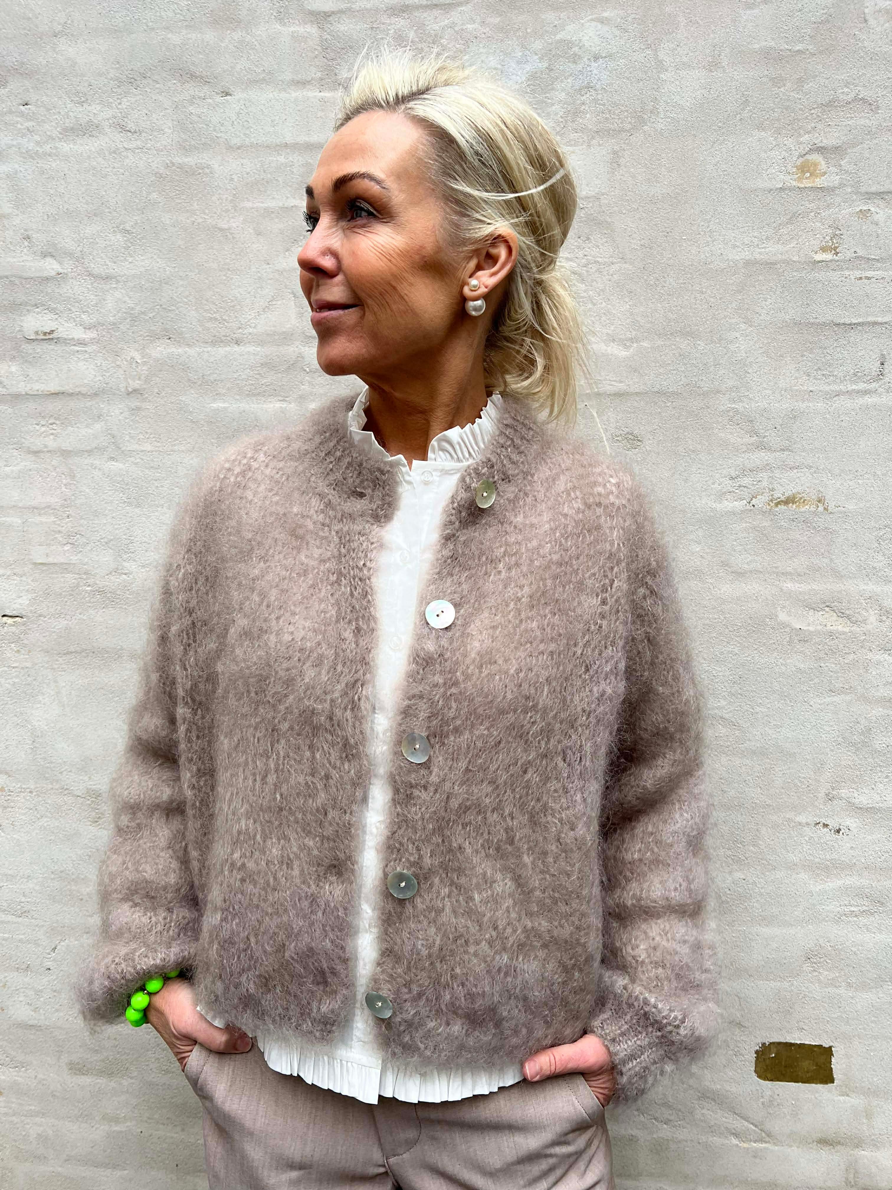 Smilla Cardigan - Beige Mohair