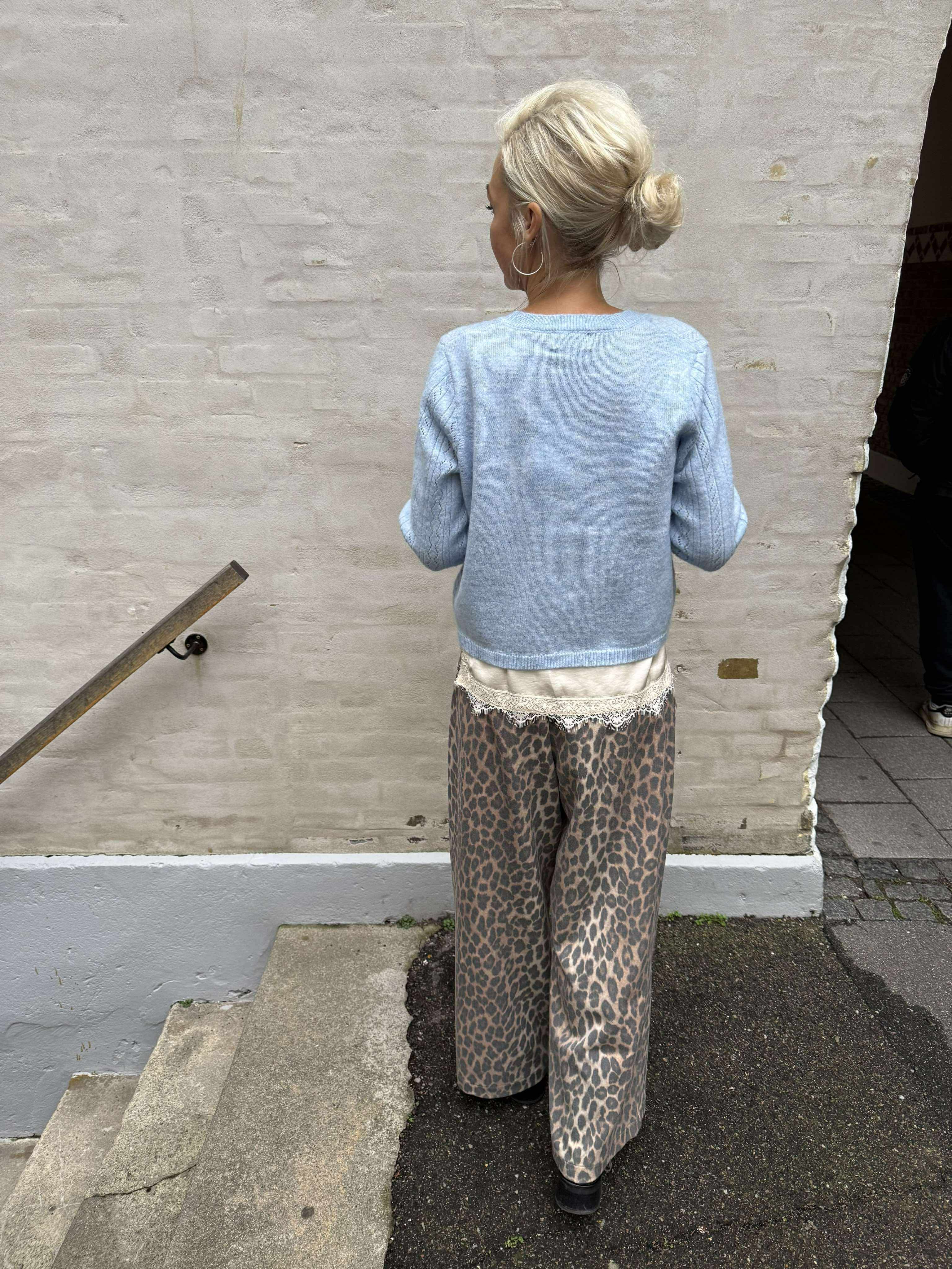 APRIL LIFE LS O-HALS CARDIGAN - Cashmere Blue MELANGE