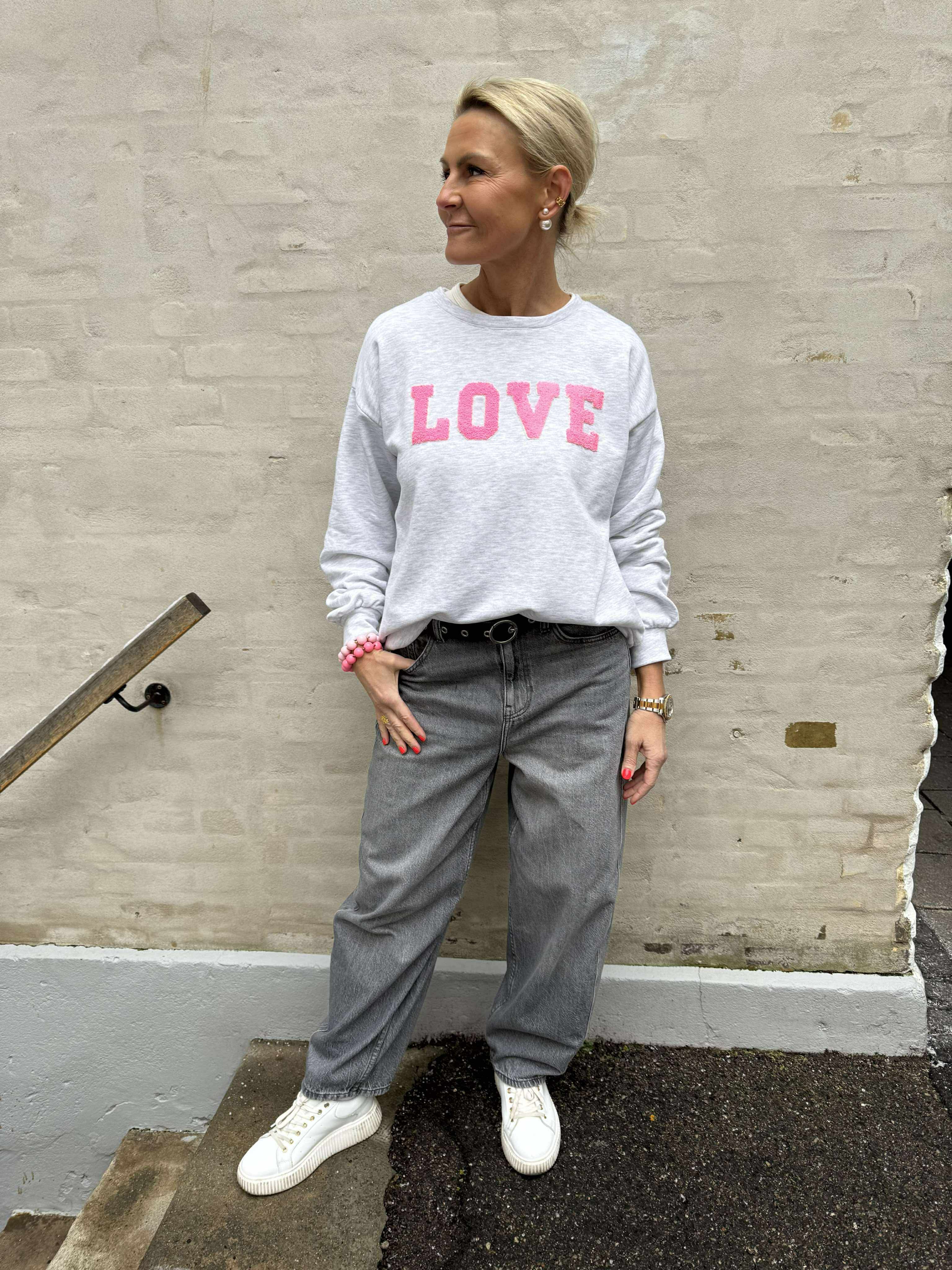 Jessa Sweatshirt - Ljusgrå Melange