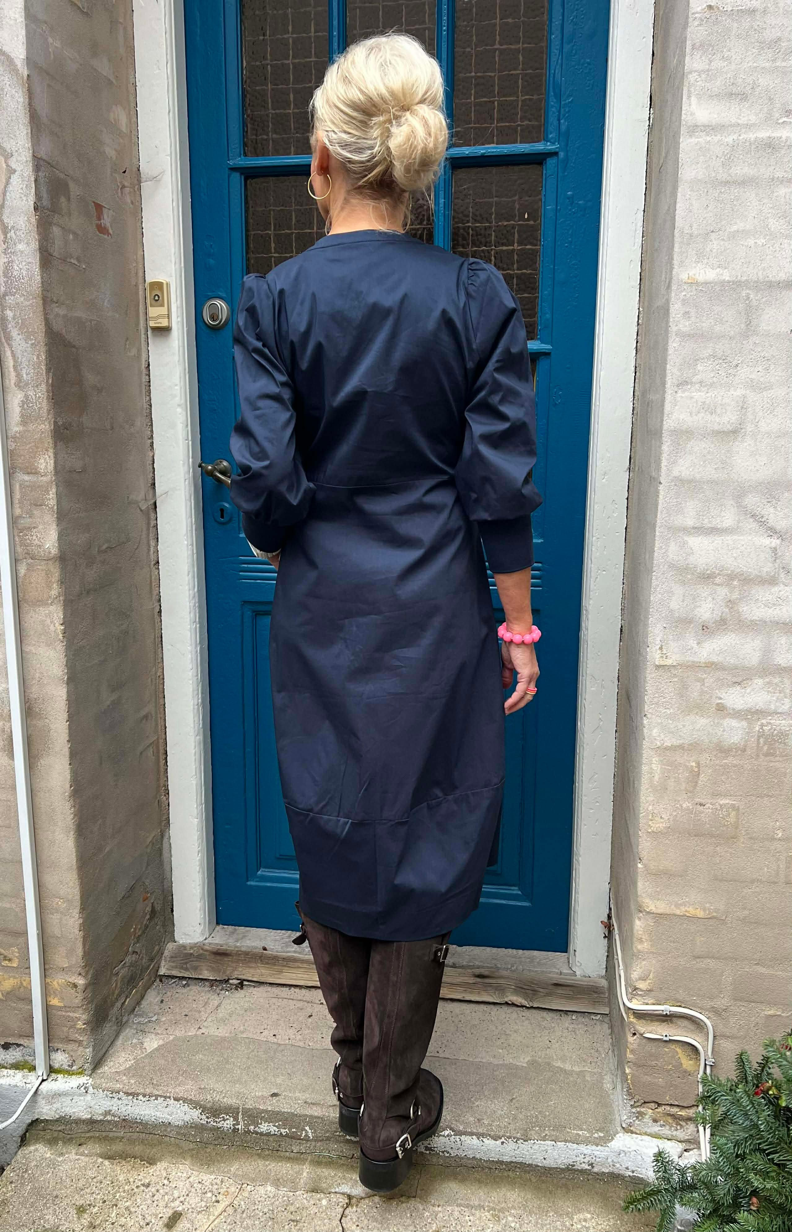 Antoinette 3/4-ärm klänning - Blue Iris