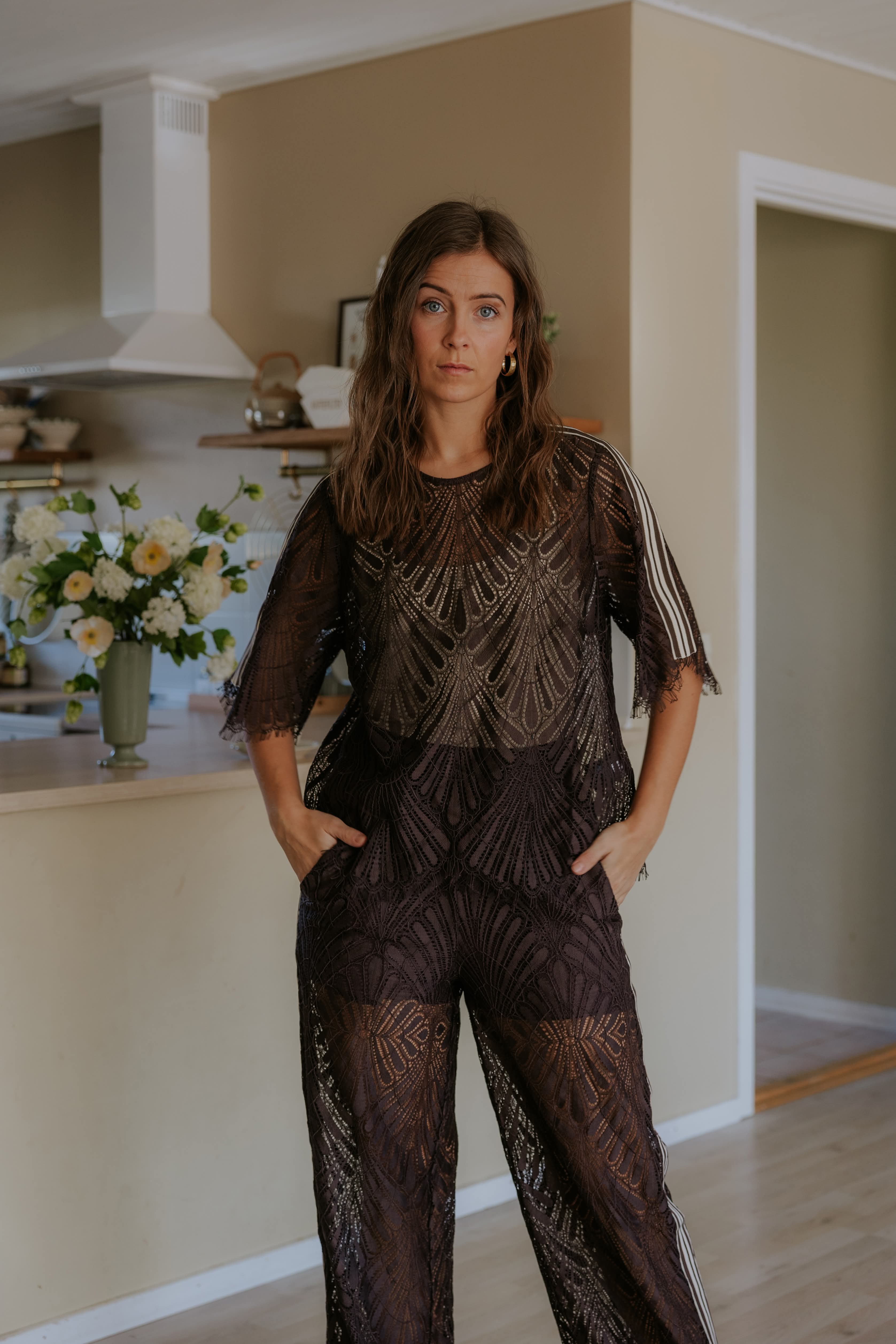 LetiCC Lace Blouse - Dark Brown