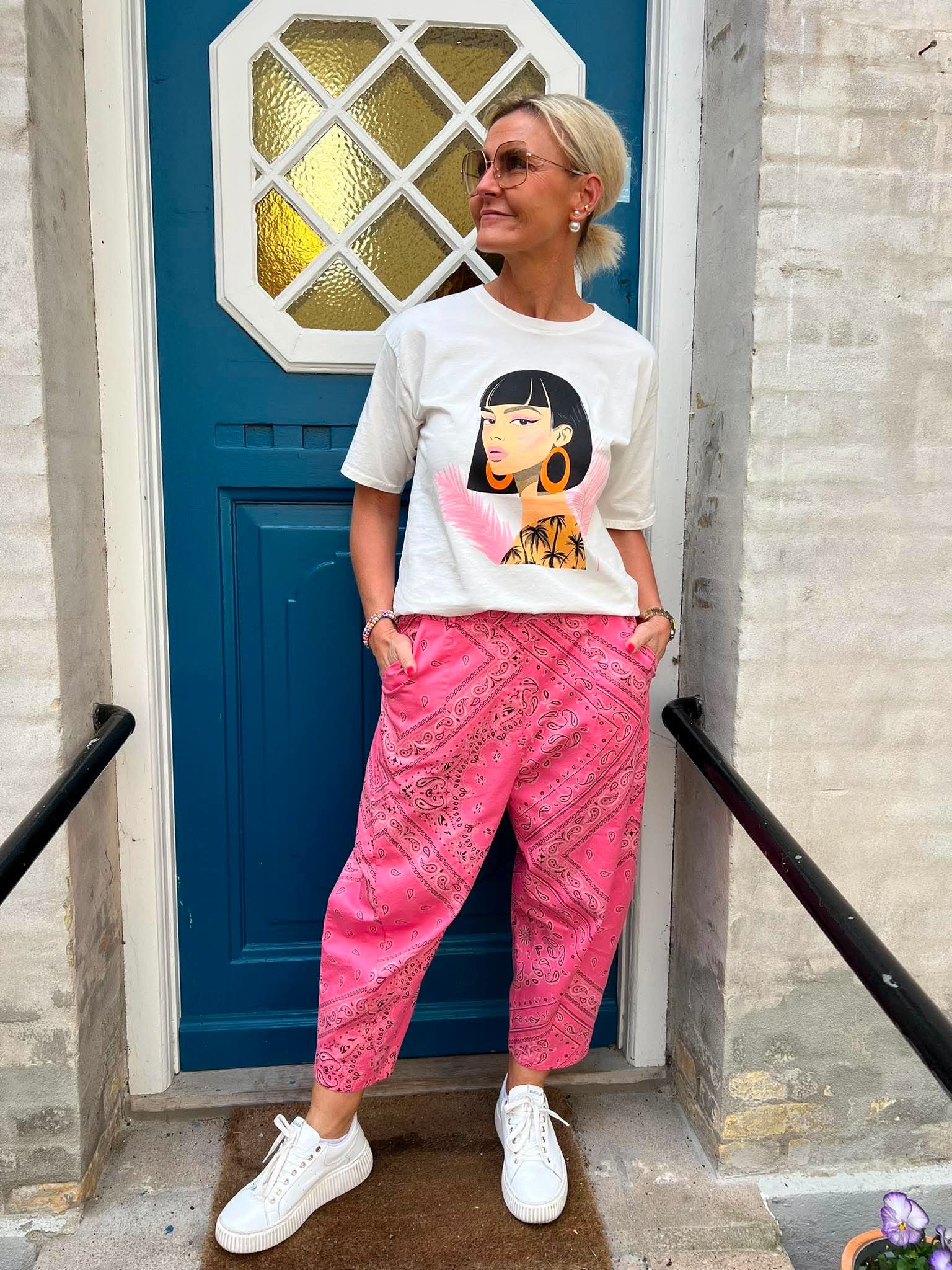 Bandana Pants - Pink