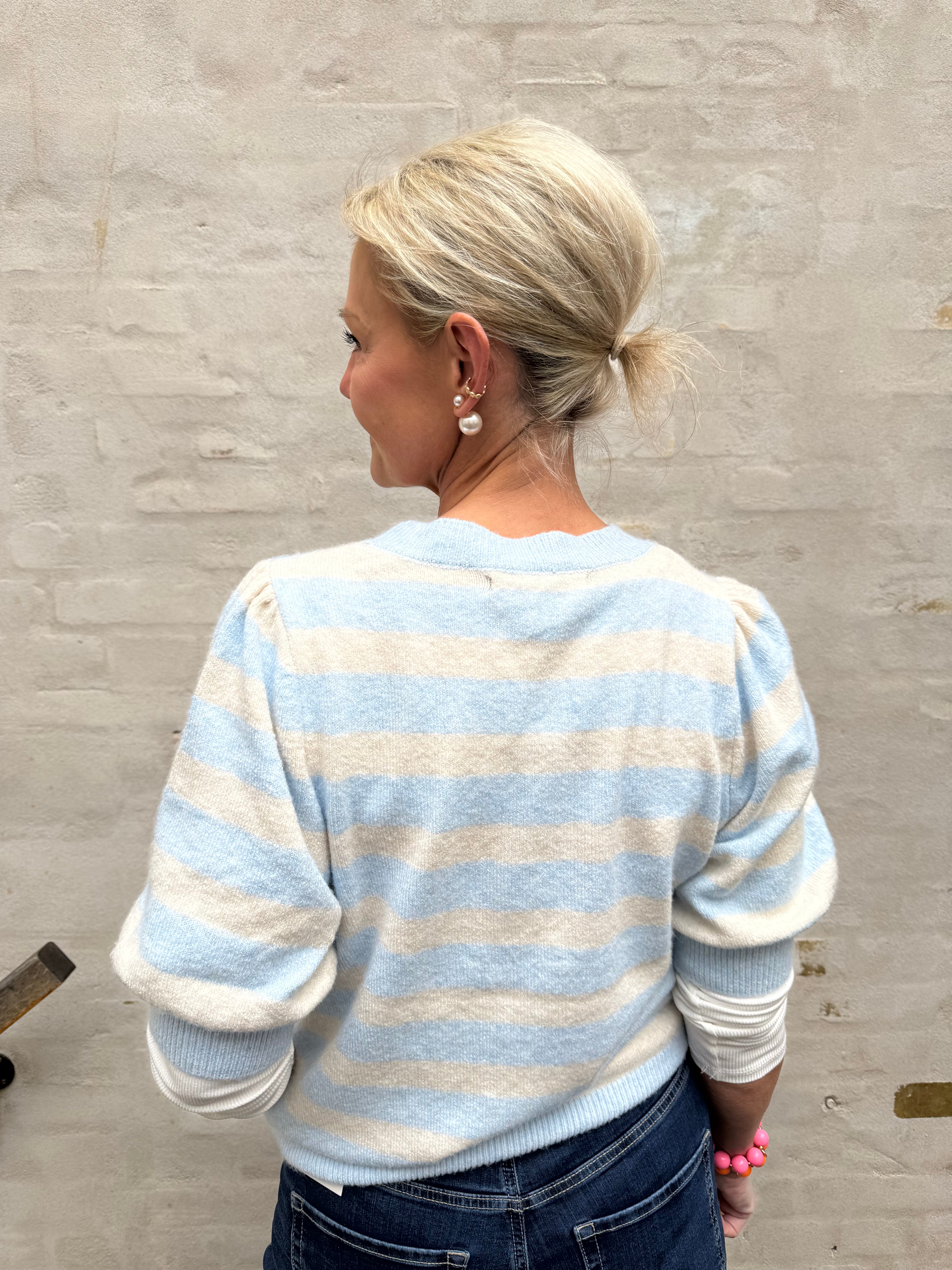 DOFFY O-HALS TRÖJA - Kashmirblå BJÖRK