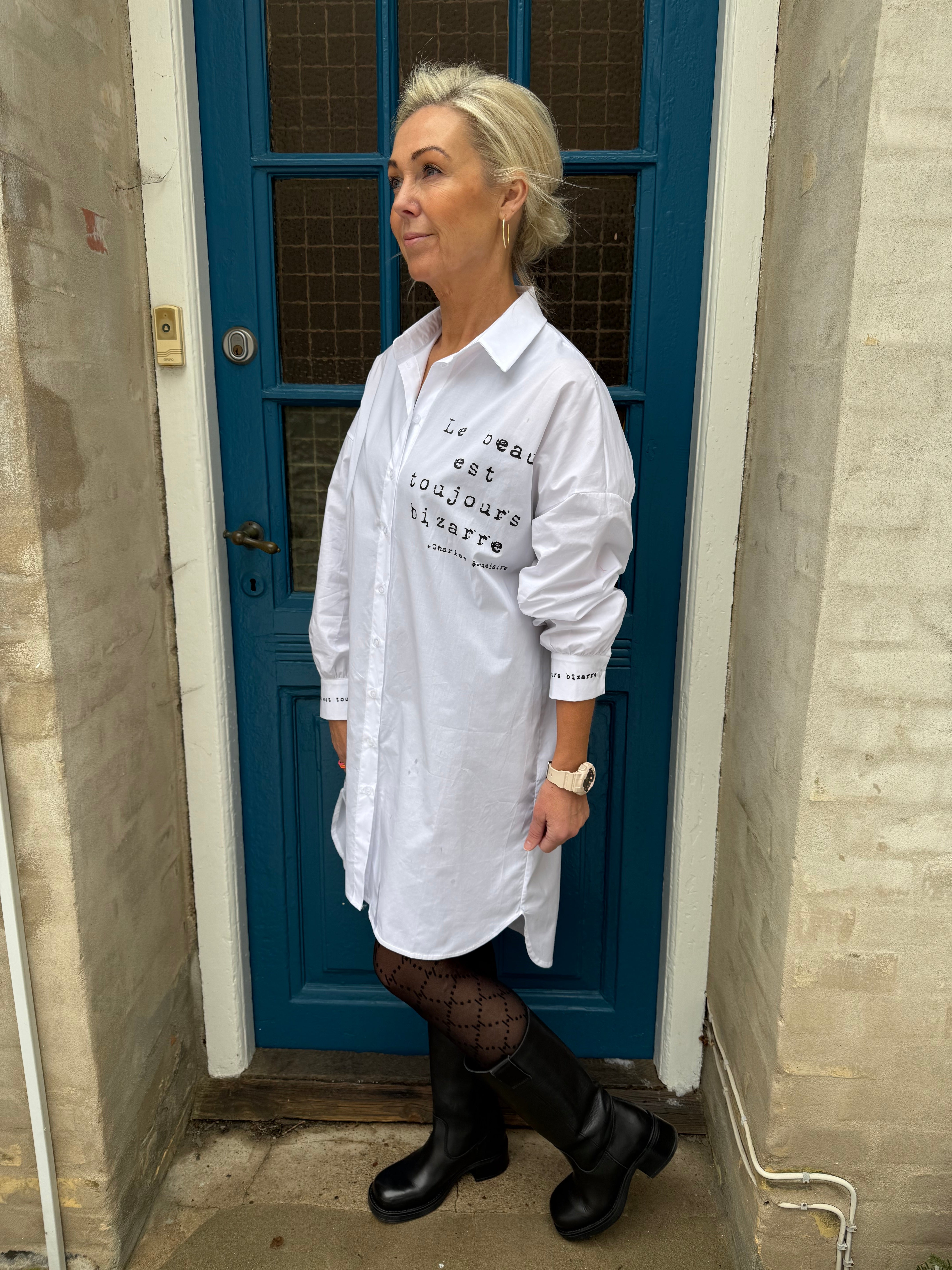 Charles långskjorta - vit
