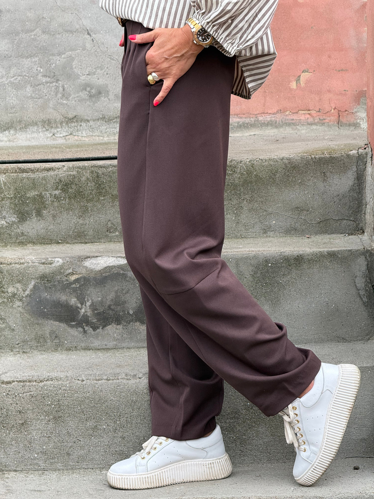 Lisa Hw Ankel Barrel Pant Seal Brown