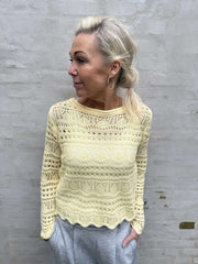 SUN LAY LS BOATNECK TRÖJA - Double Cream