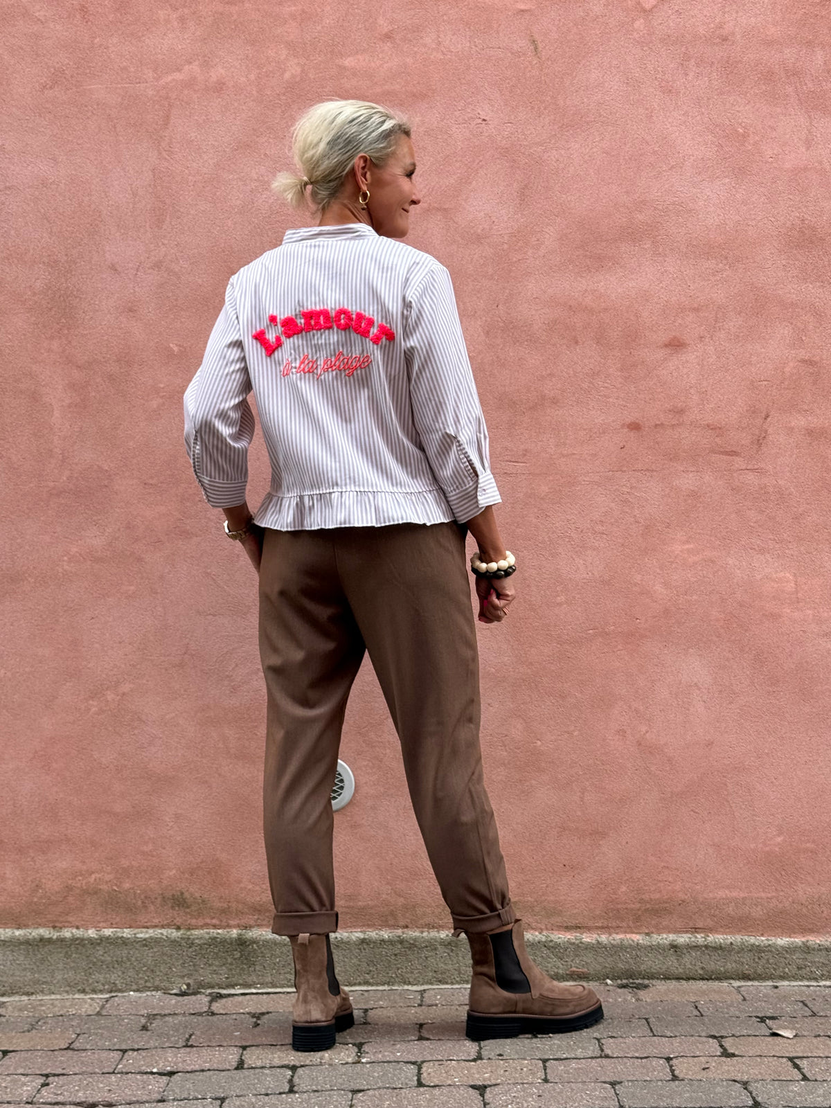 Lisa Slim Pant - Carafe Melange