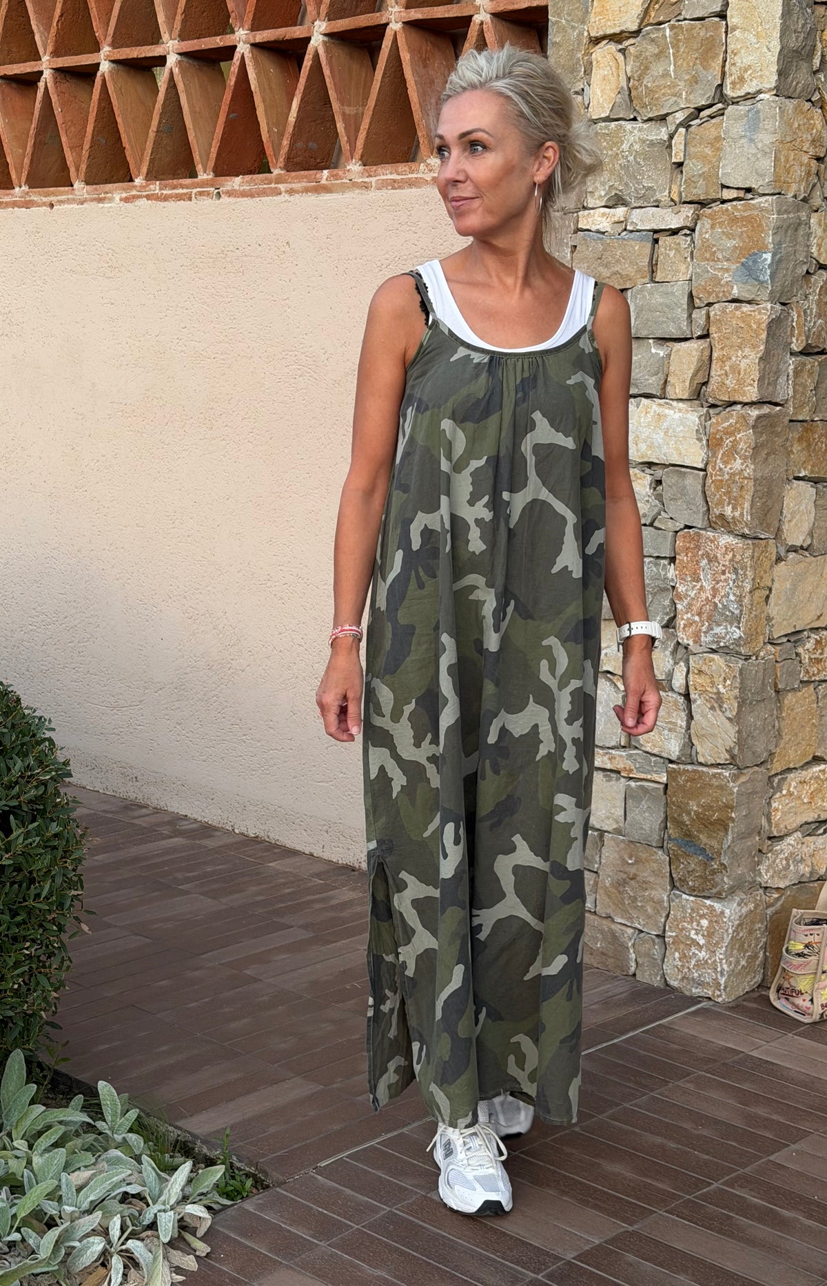 MINNA strap dress - Kamouflage