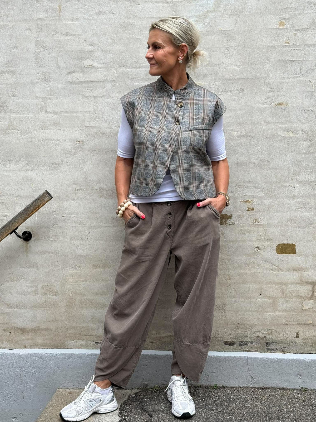 Victoria Vest - Grey Check