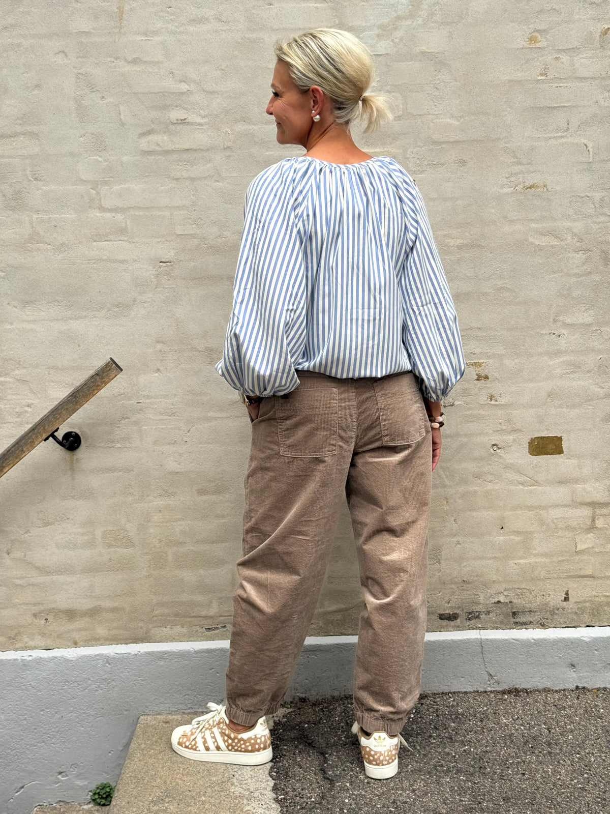 Boheme Shirt W/Embrodery & Stripes - Blue