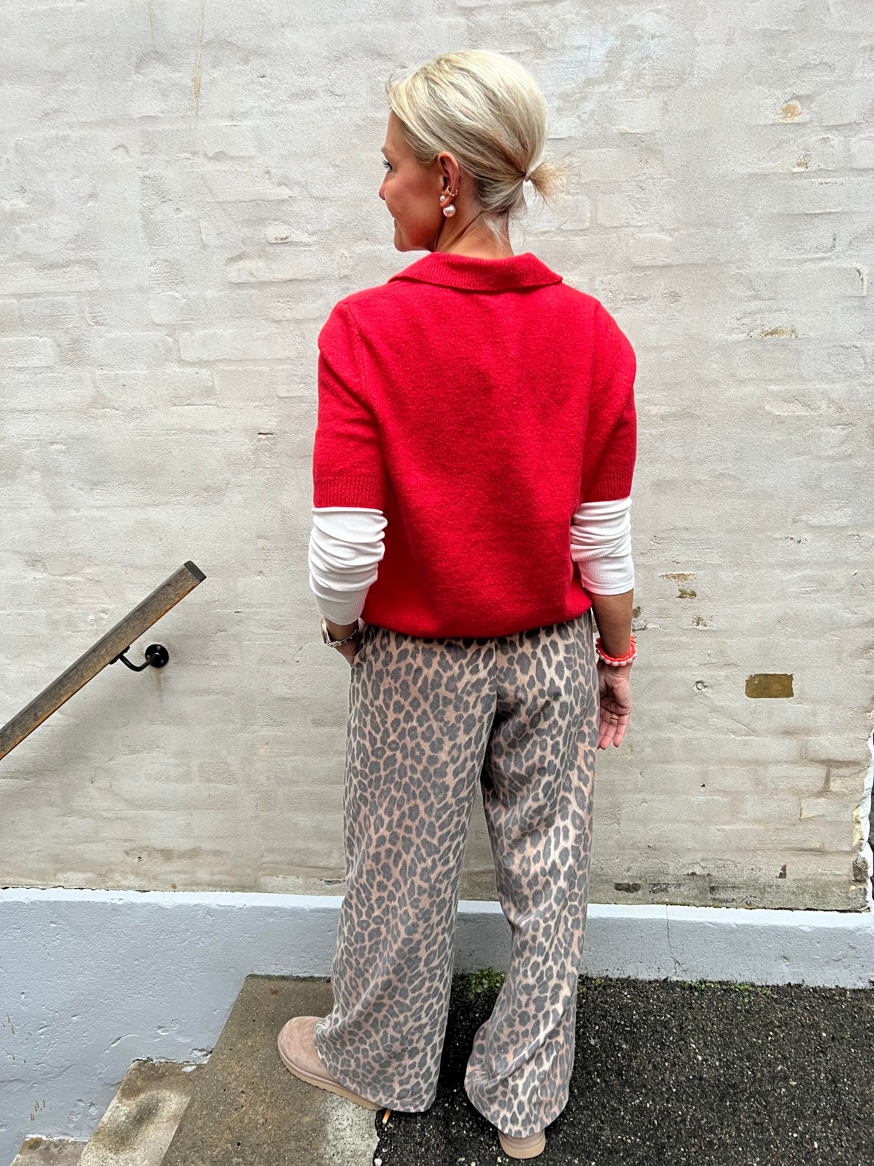 DEBBIE SS Knit Polo - Julstjärna