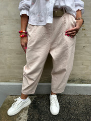 Vera Striped Pants - Striped Pink