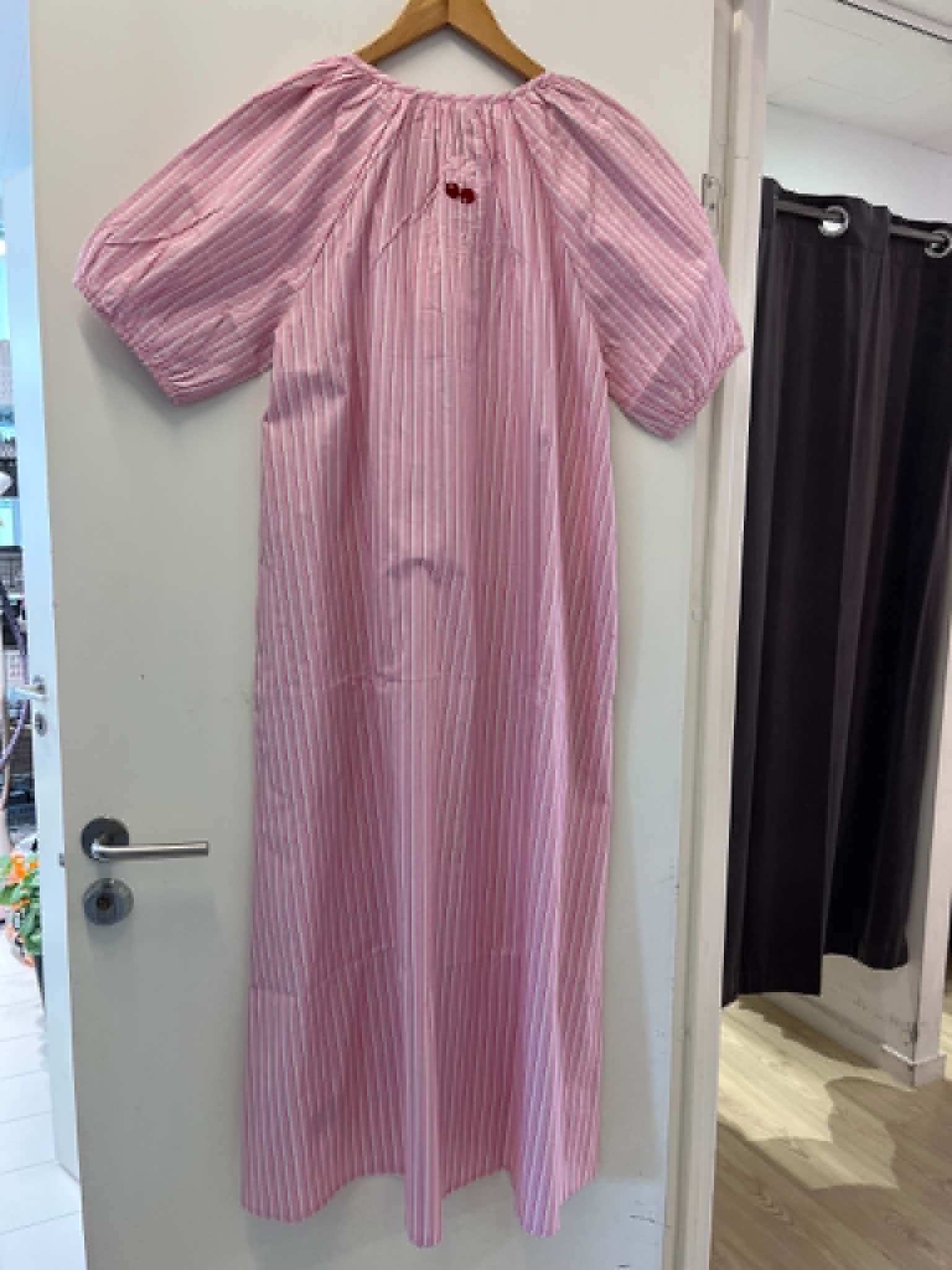 Cherry Dress - Light Pink Print